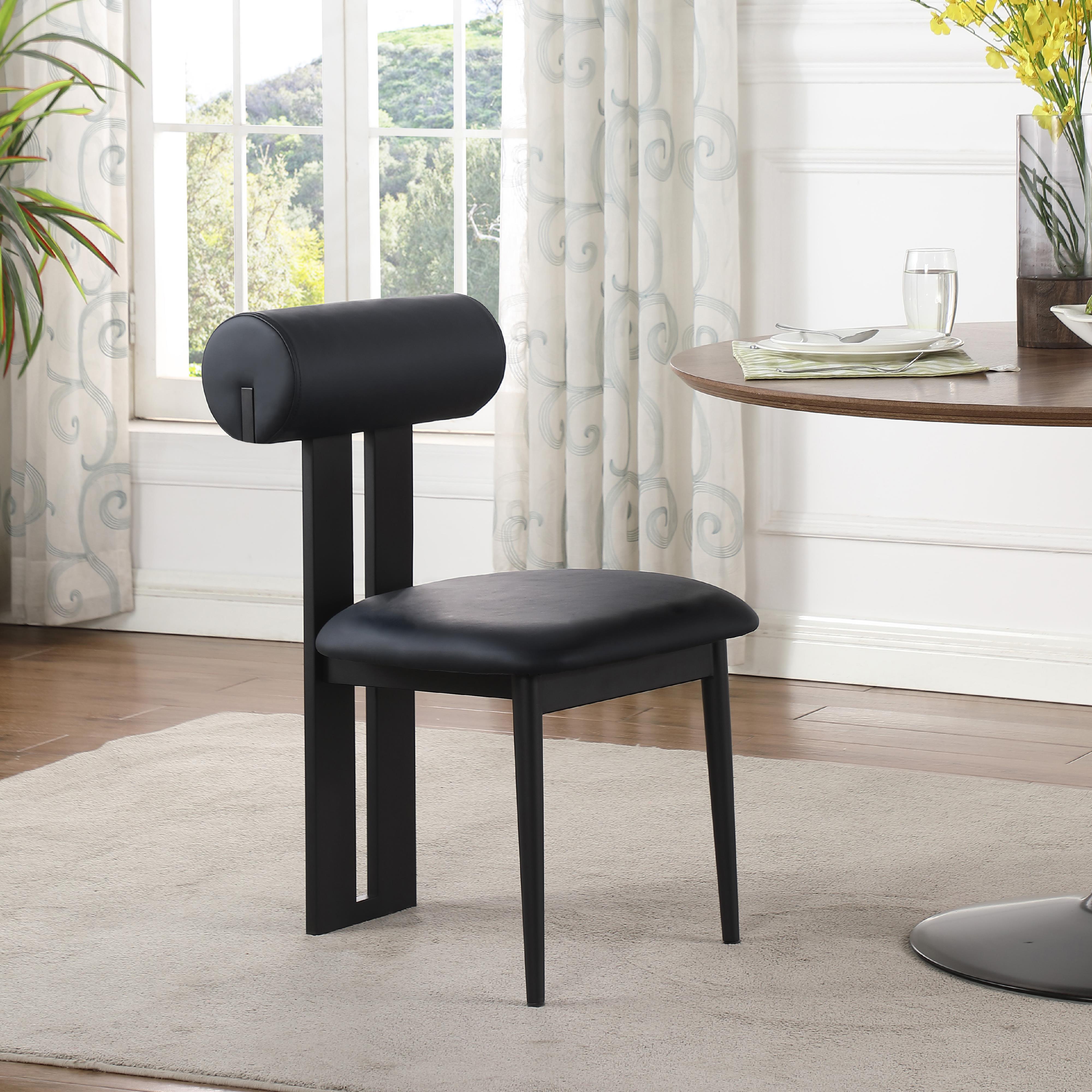 Meridian Dario Black Vegan Leather Dining Chair