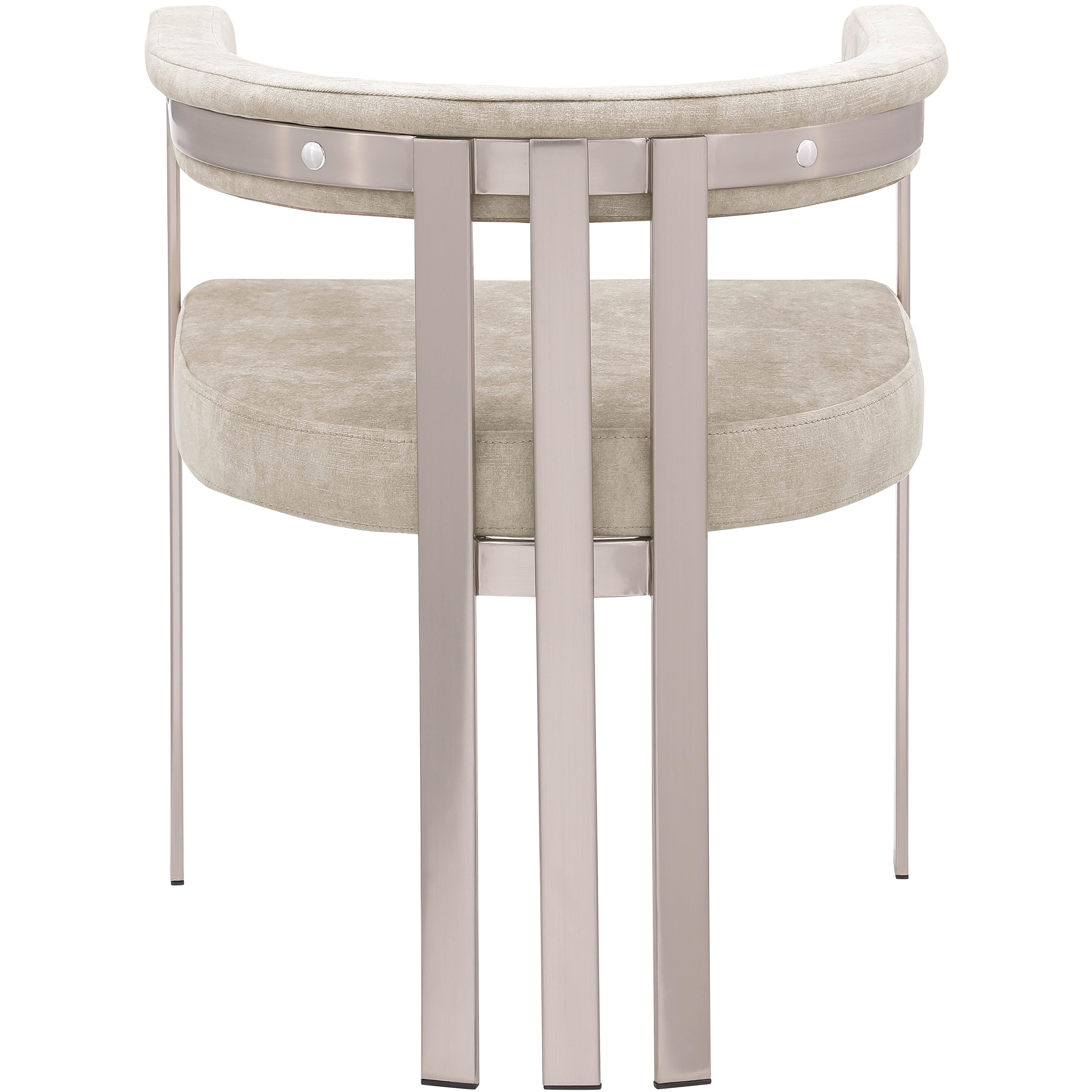 Meridian Marcello Beige Velvet Dining Chair