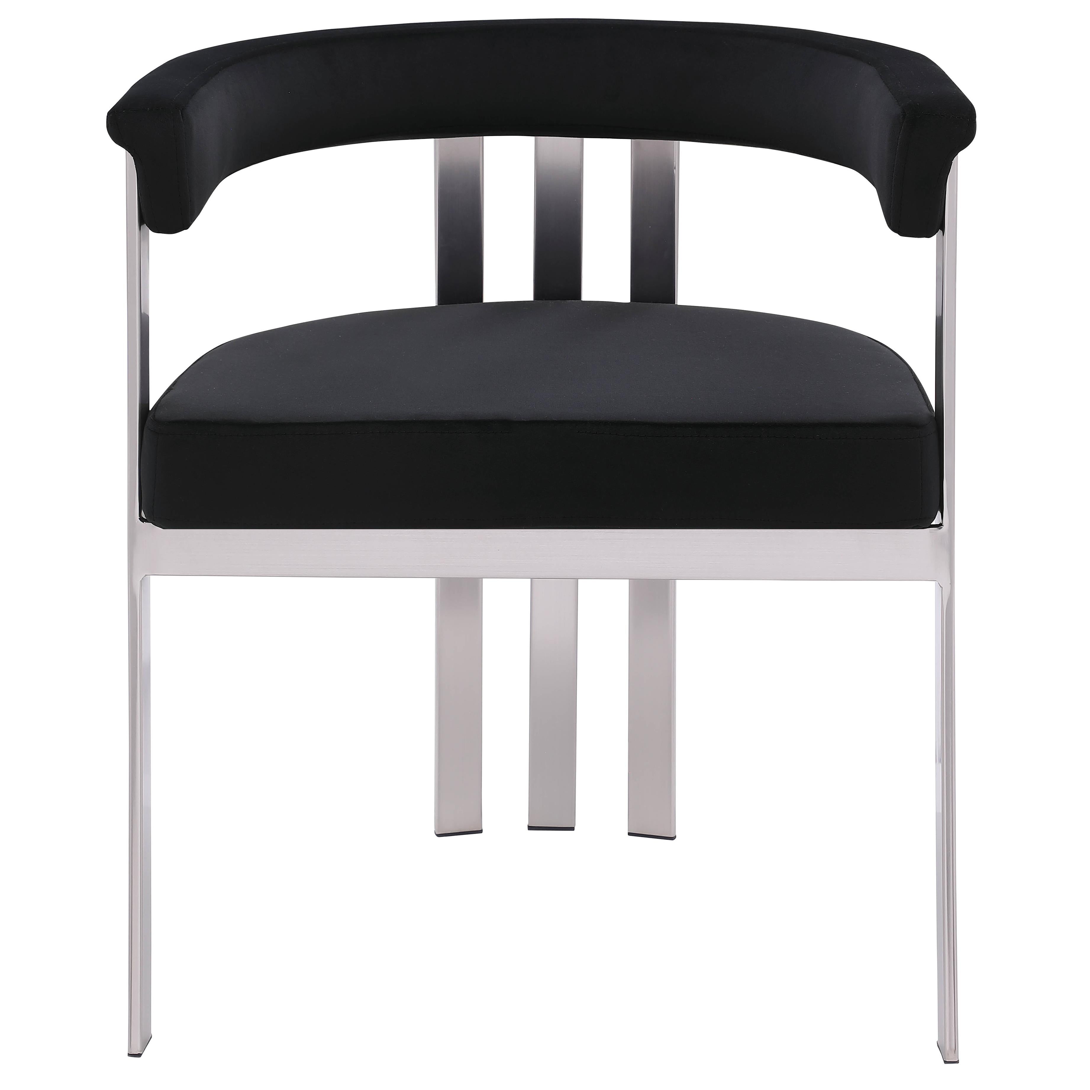 Meridian Marcello Black Velvet Dining Chair