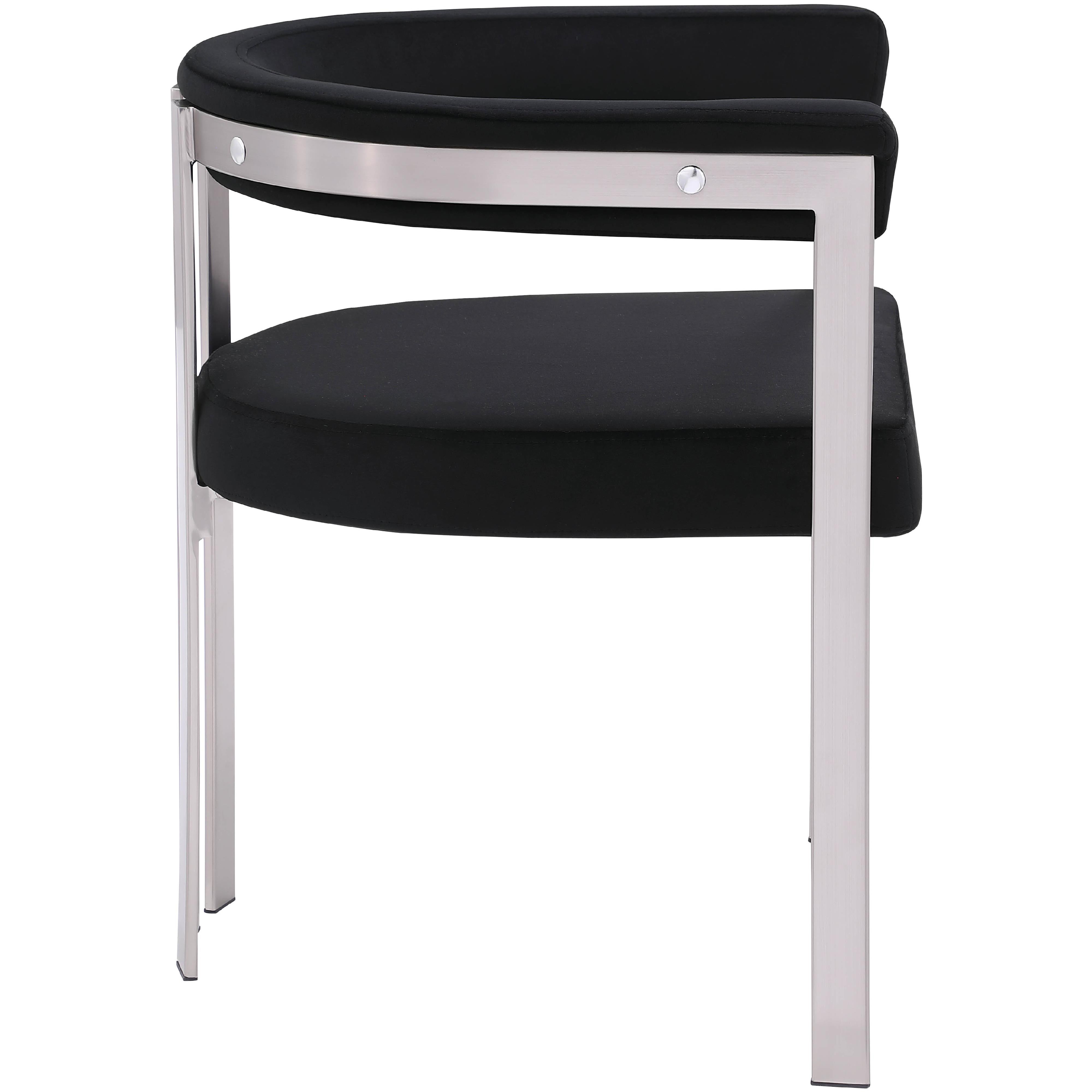 Meridian Marcello Black Velvet Dining Chair