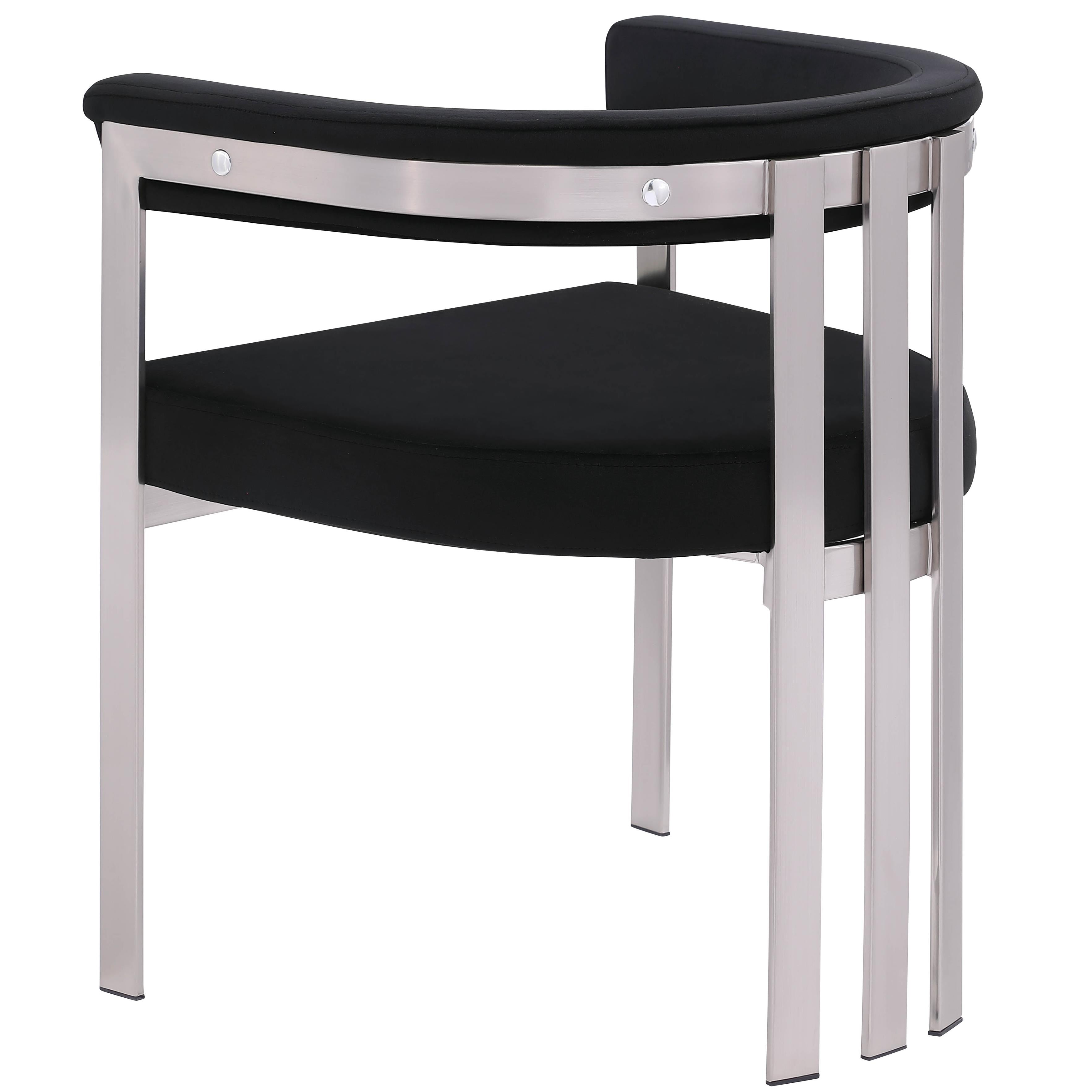 Meridian Marcello Black Velvet Dining Chair