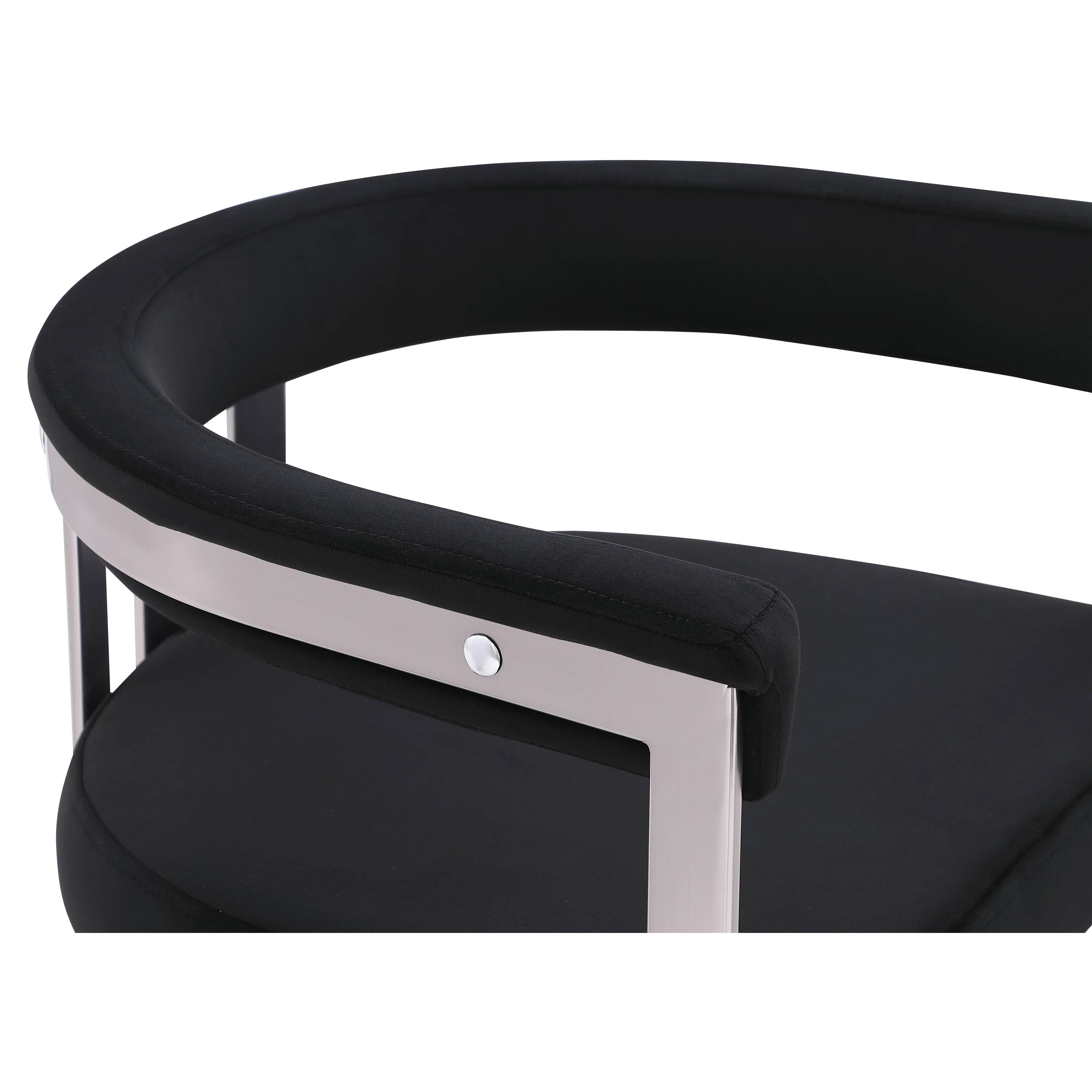 Meridian Marcello Black Velvet Dining Chair