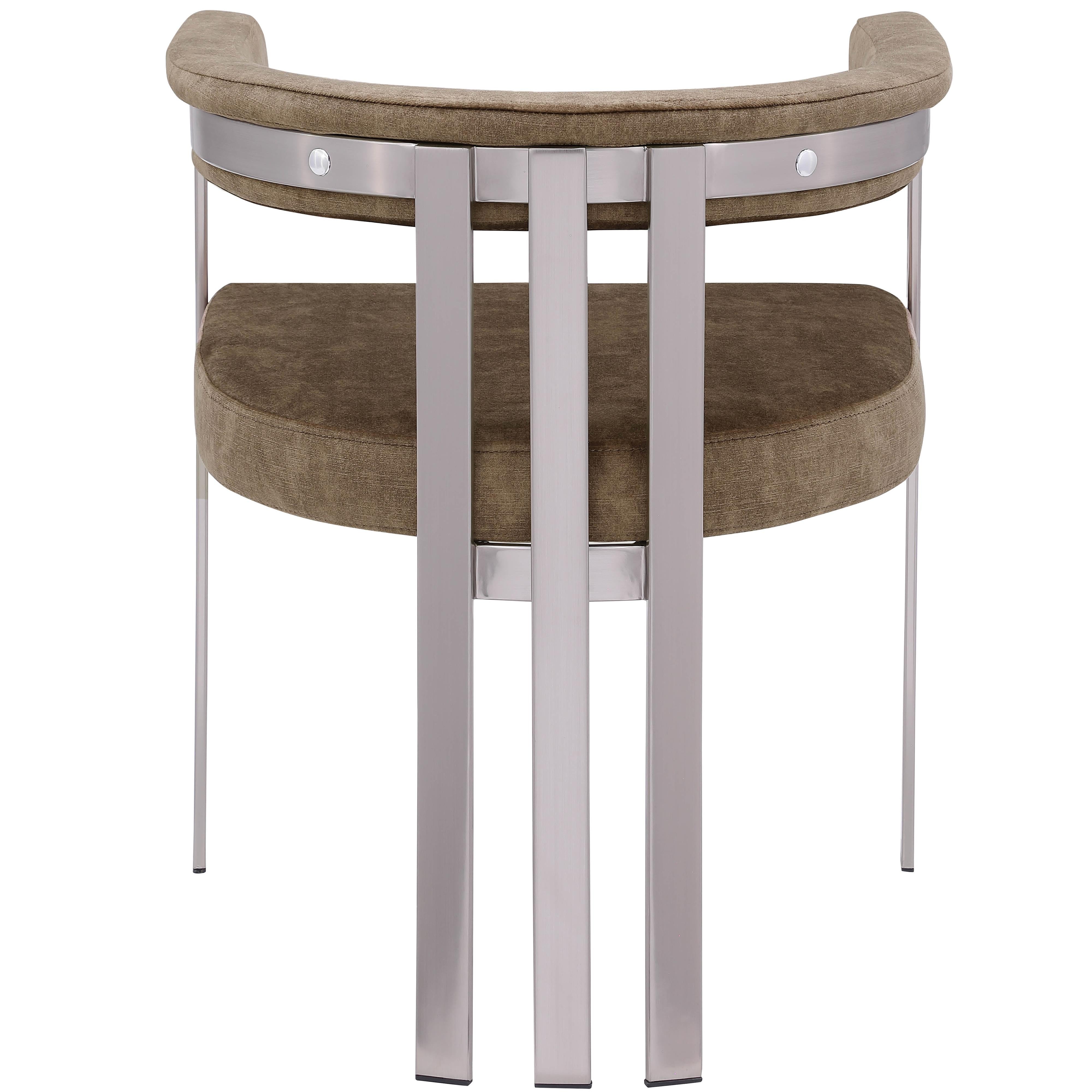 Meridian Marcello Brown Velvet Dining Chair