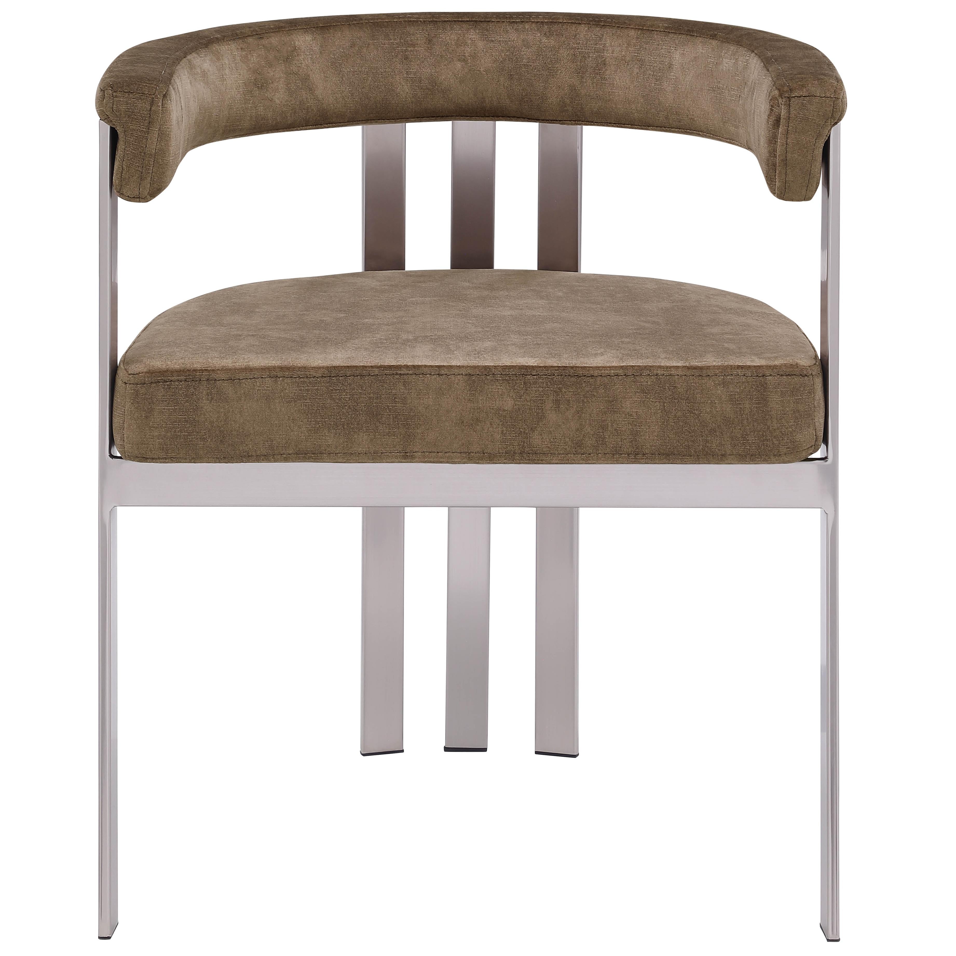 Meridian Marcello Brown Velvet Dining Chair