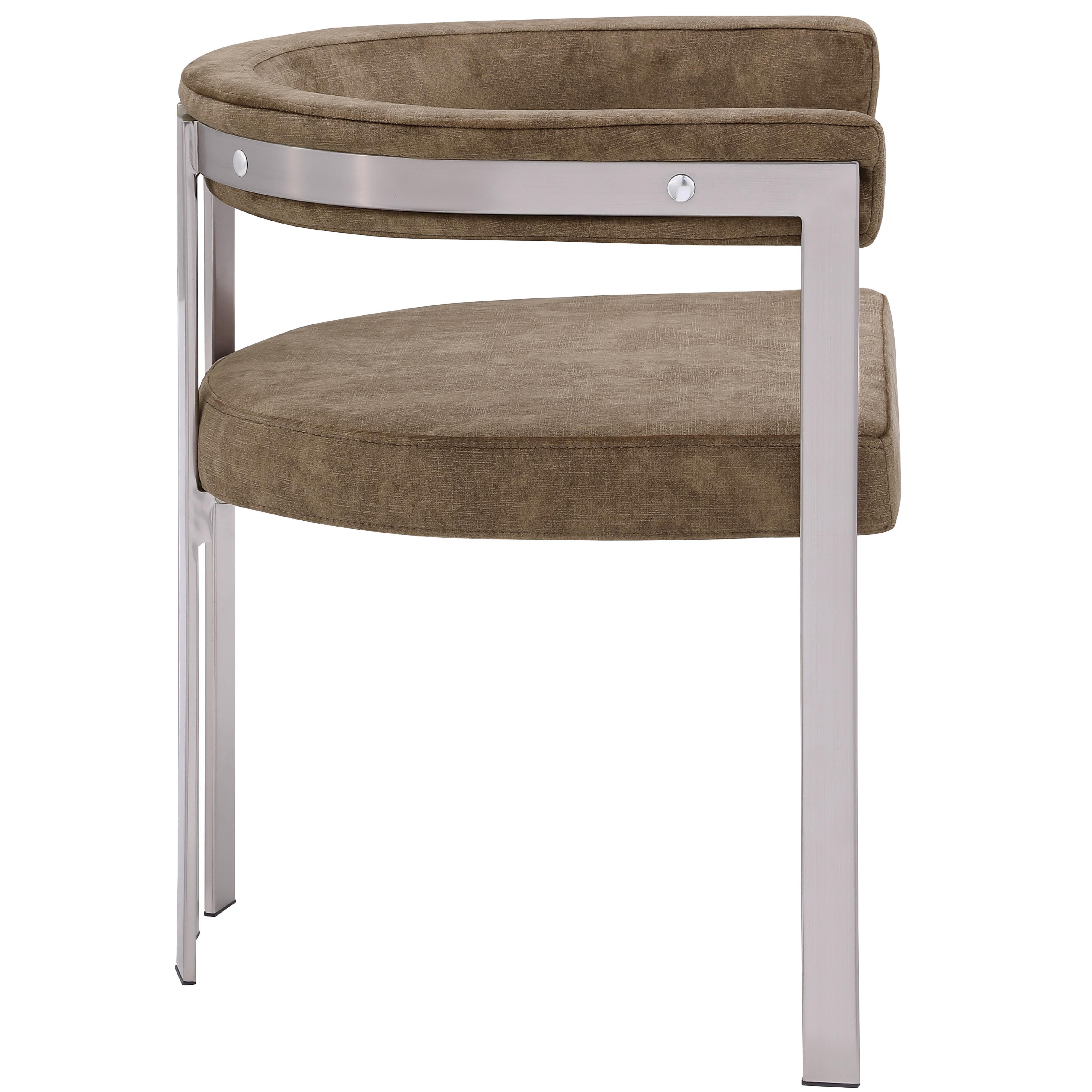 Meridian Marcello Brown Velvet Dining Chair