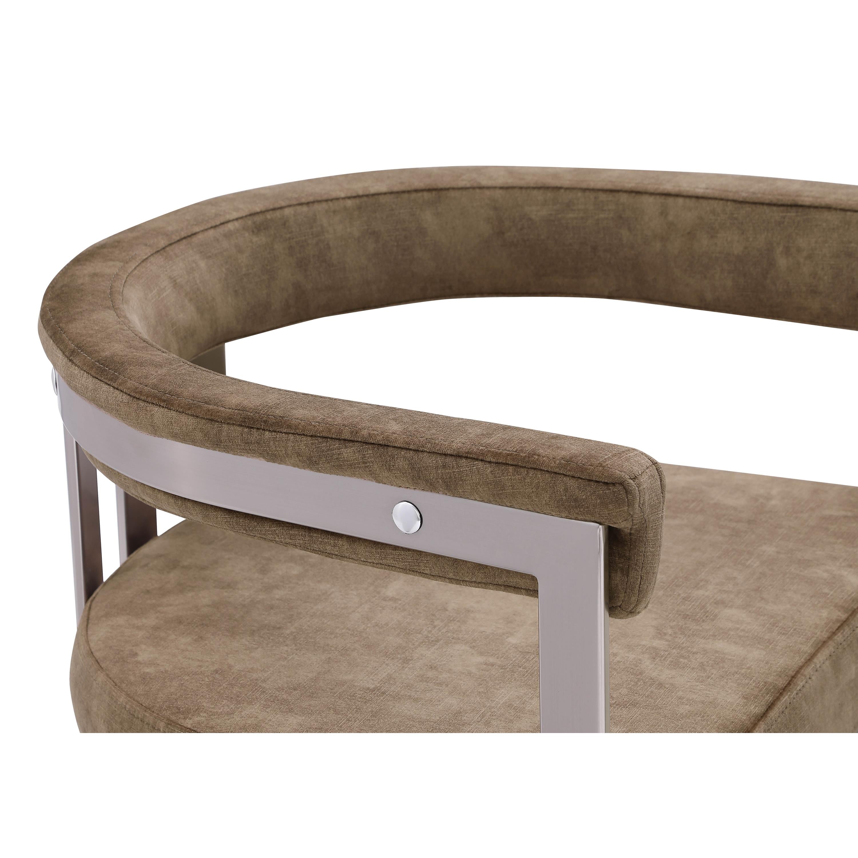 Meridian Marcello Brown Velvet Dining Chair