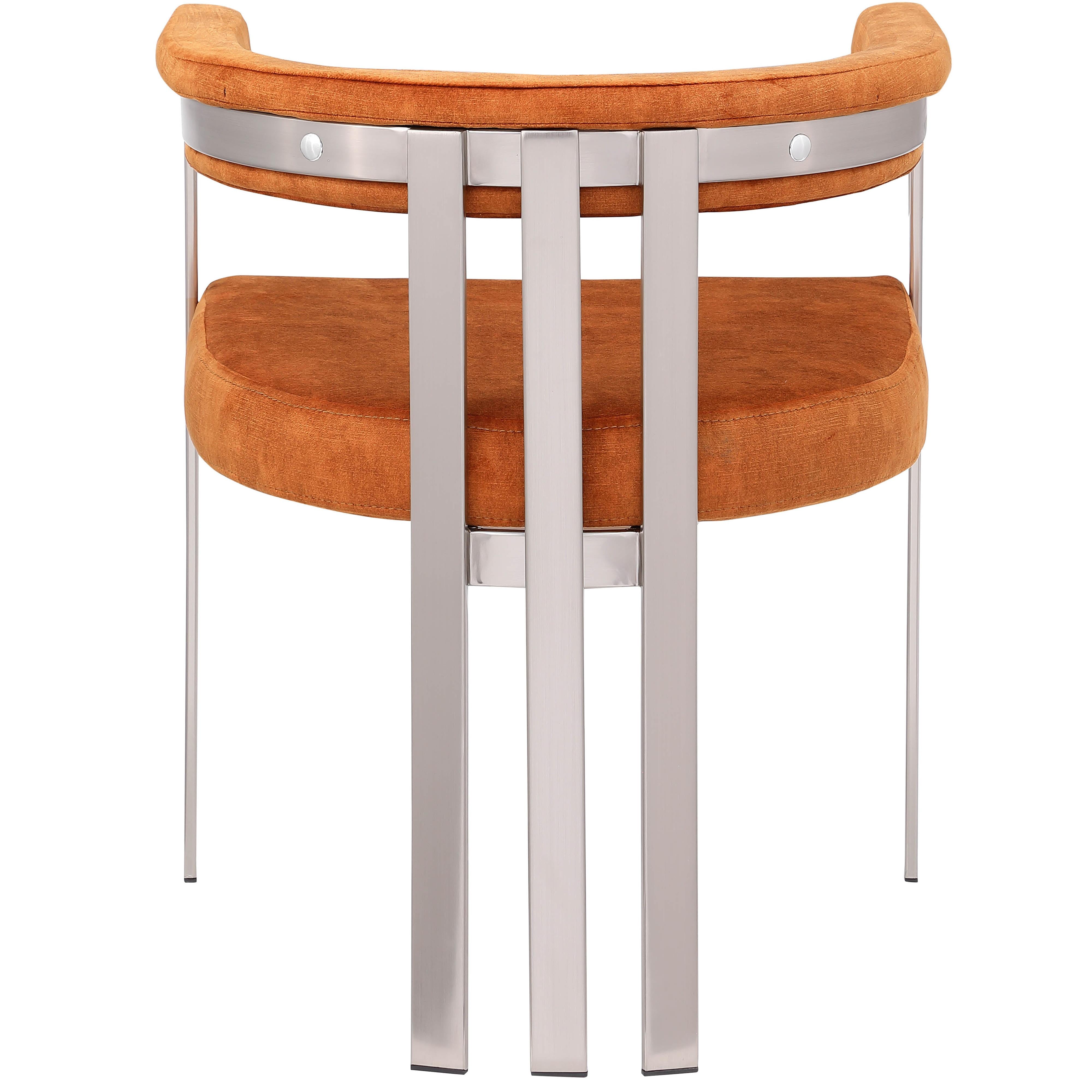 Meridian Marcello Cognac Velvet Dining Chair