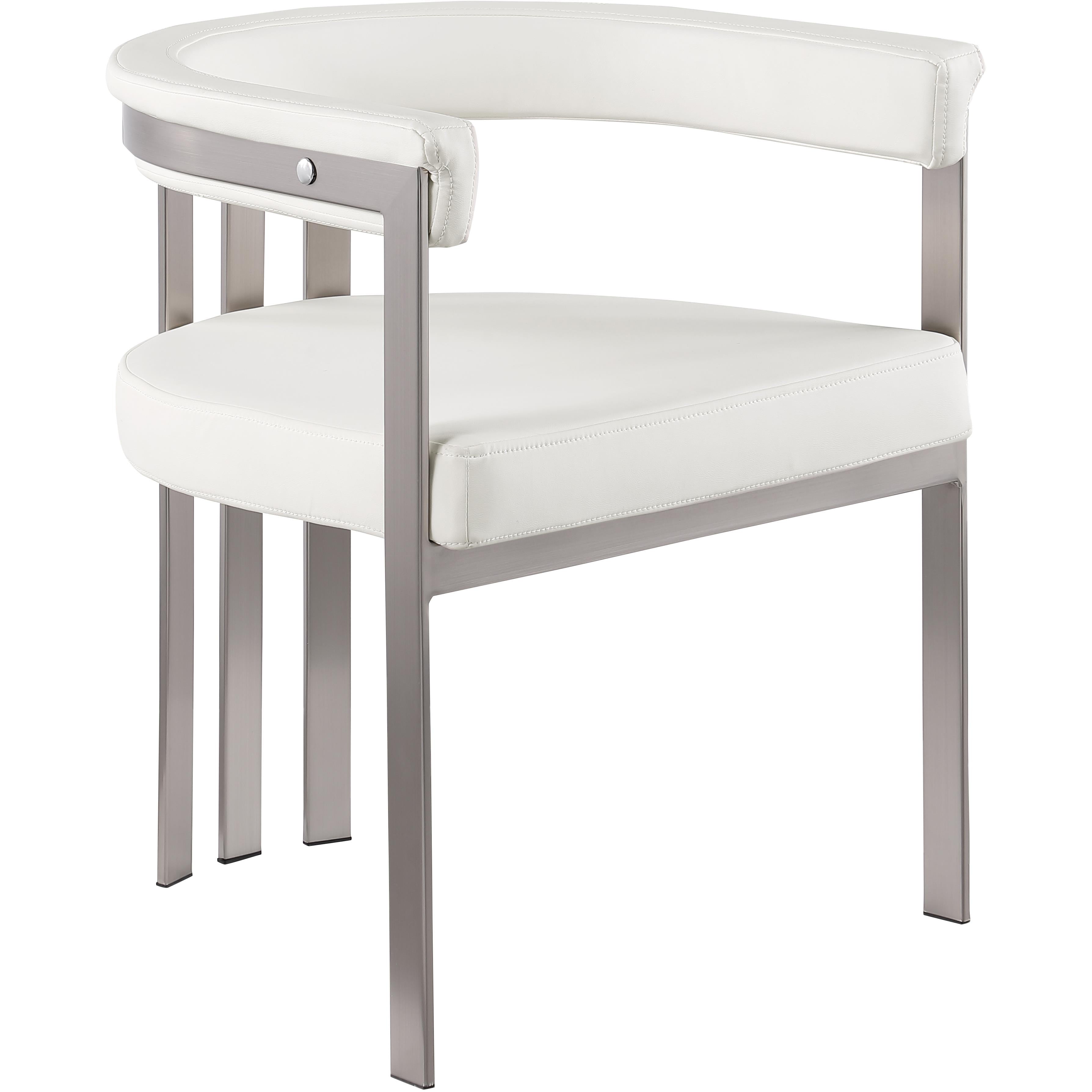 Meridian Marcello Cream Vegan Leather Dining Chair