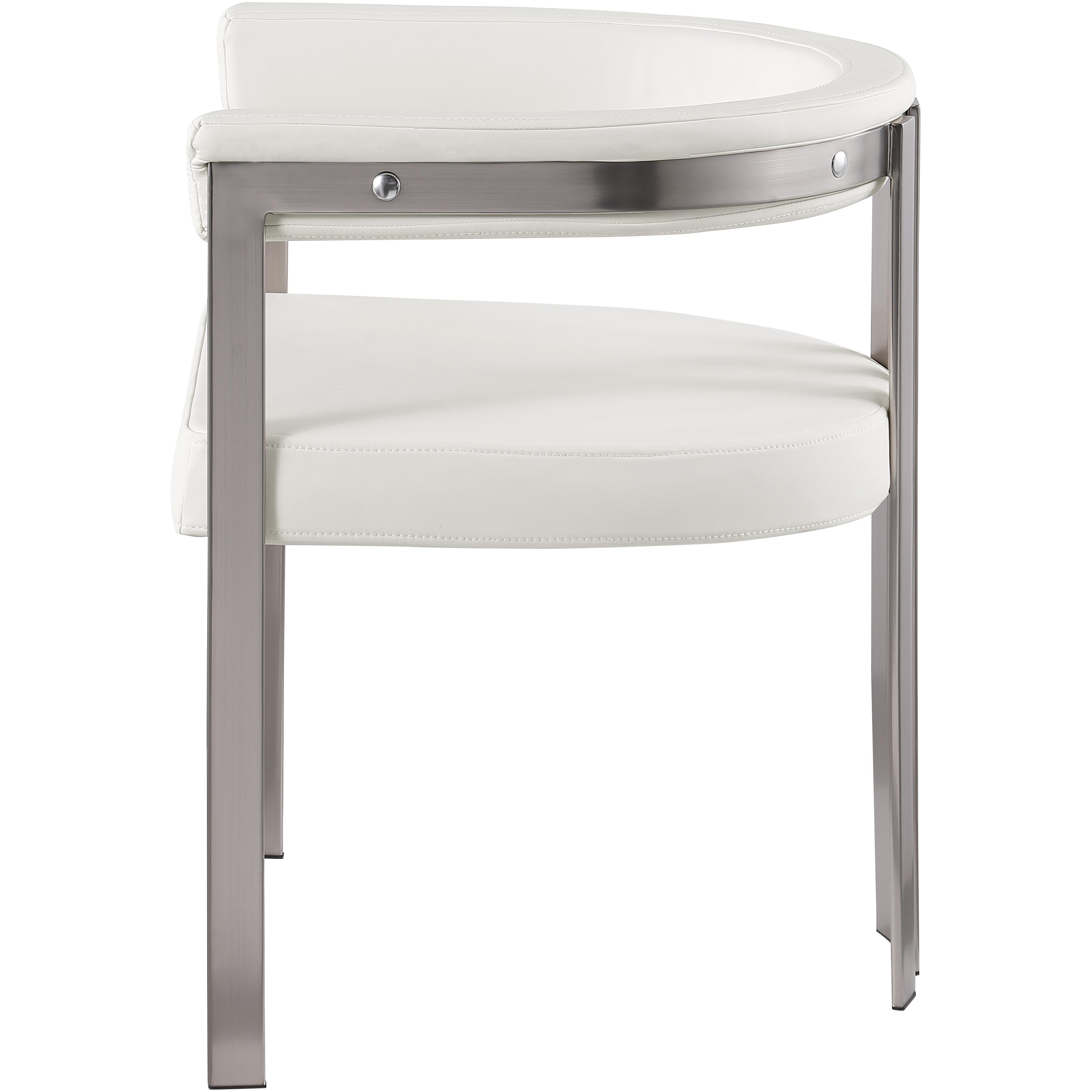 Meridian Marcello Cream Vegan Leather Dining Chair