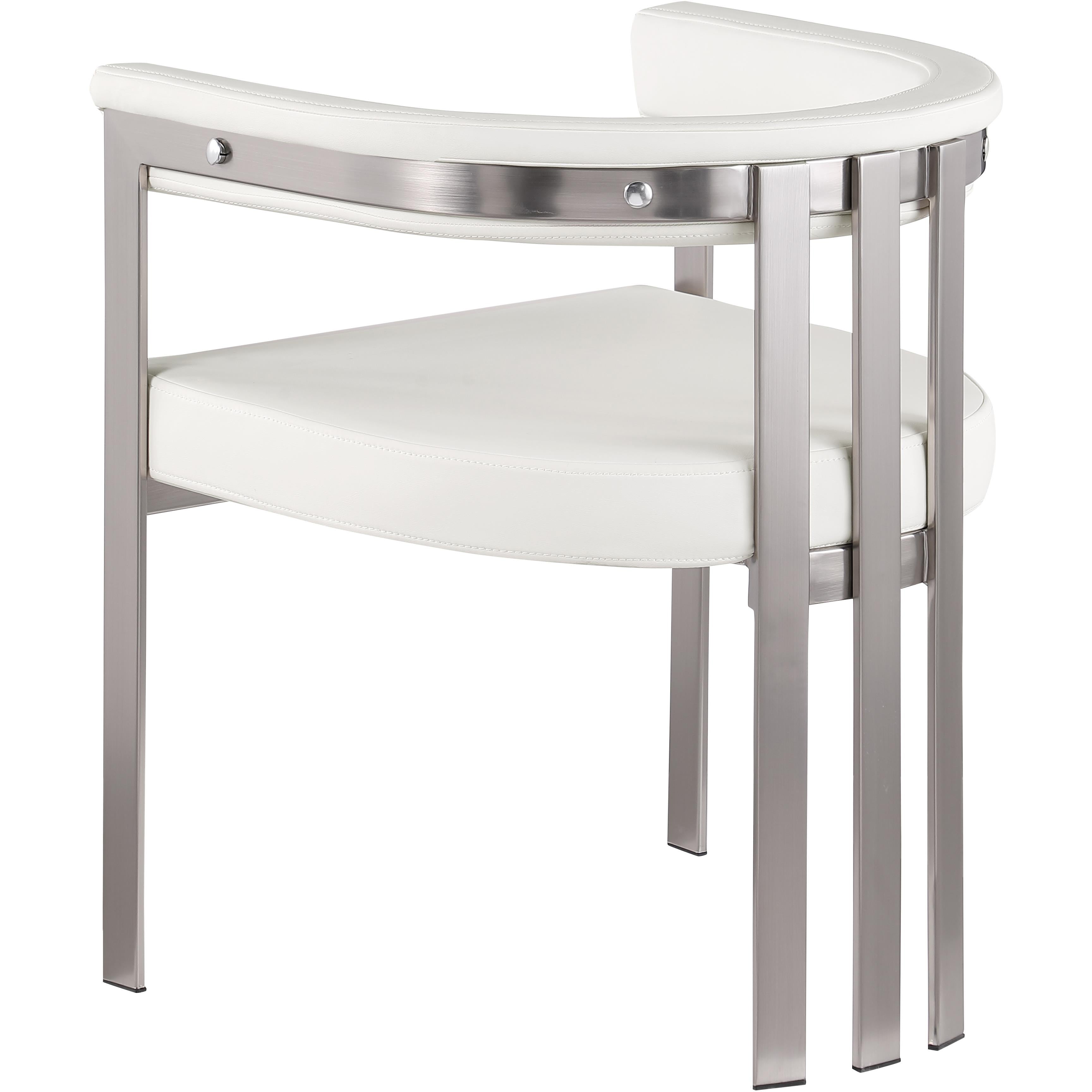 Meridian Marcello Cream Vegan Leather Dining Chair