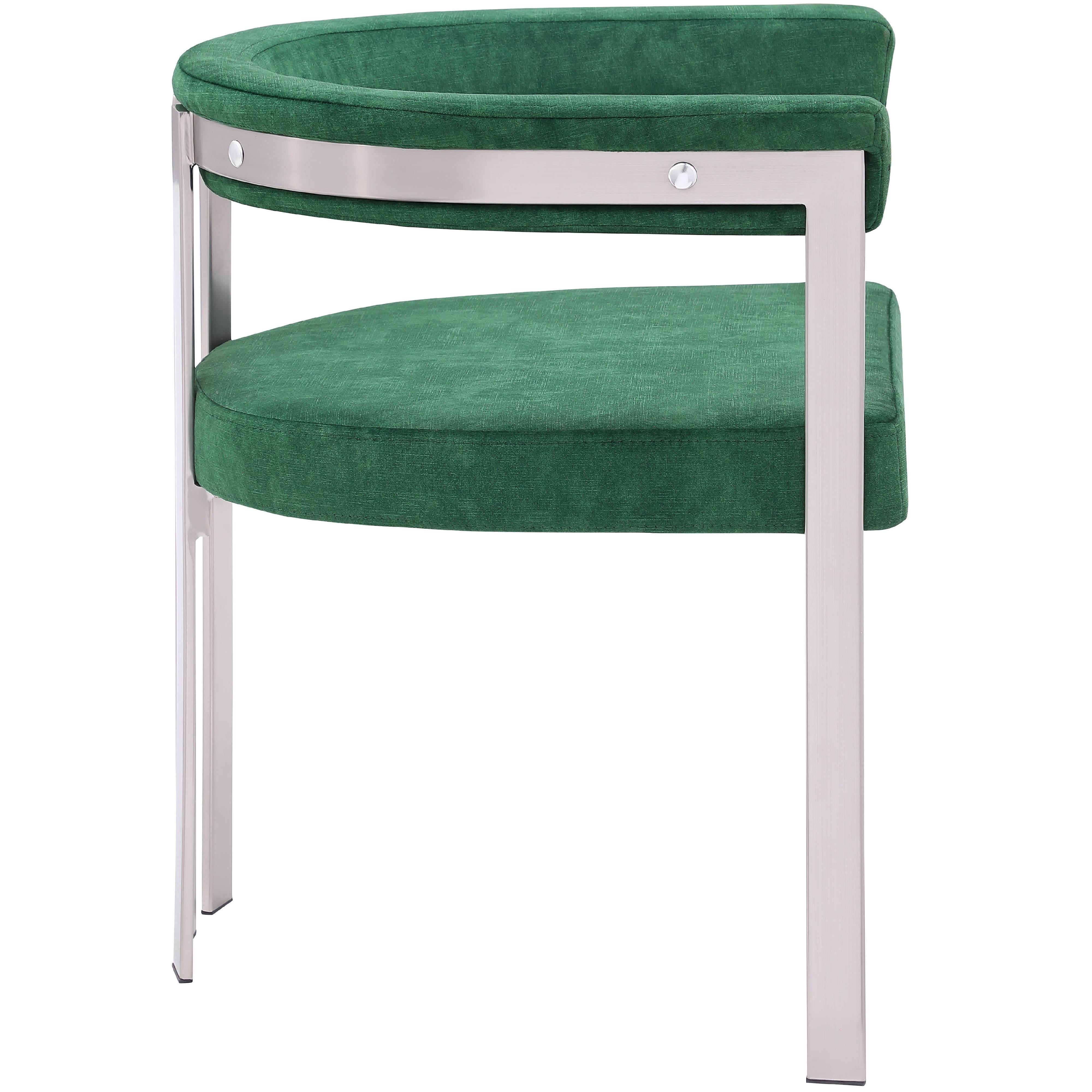 Meridian Marcello Green Velvet Dining Chair