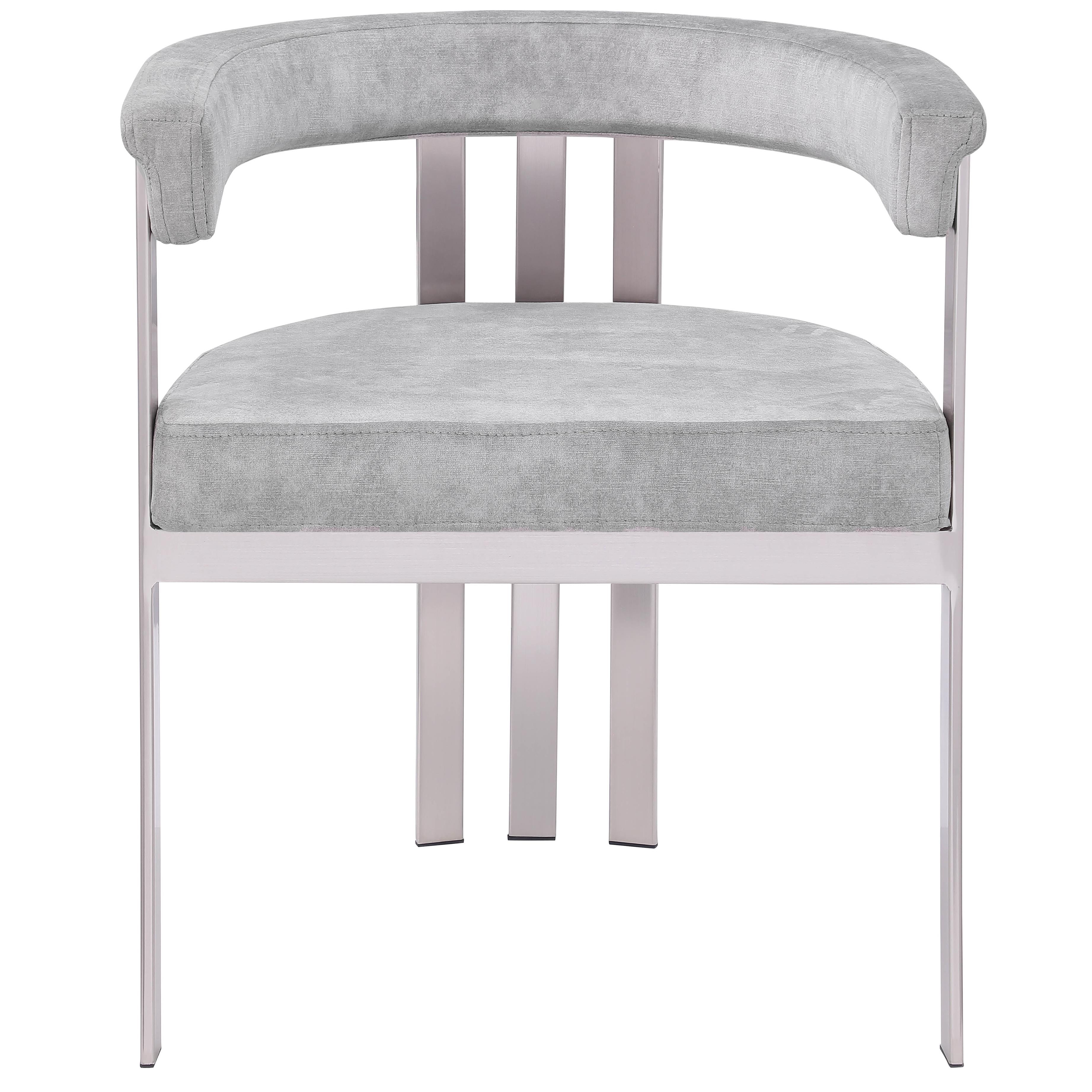 Meridian Marcello Grey Velvet Dining Chair