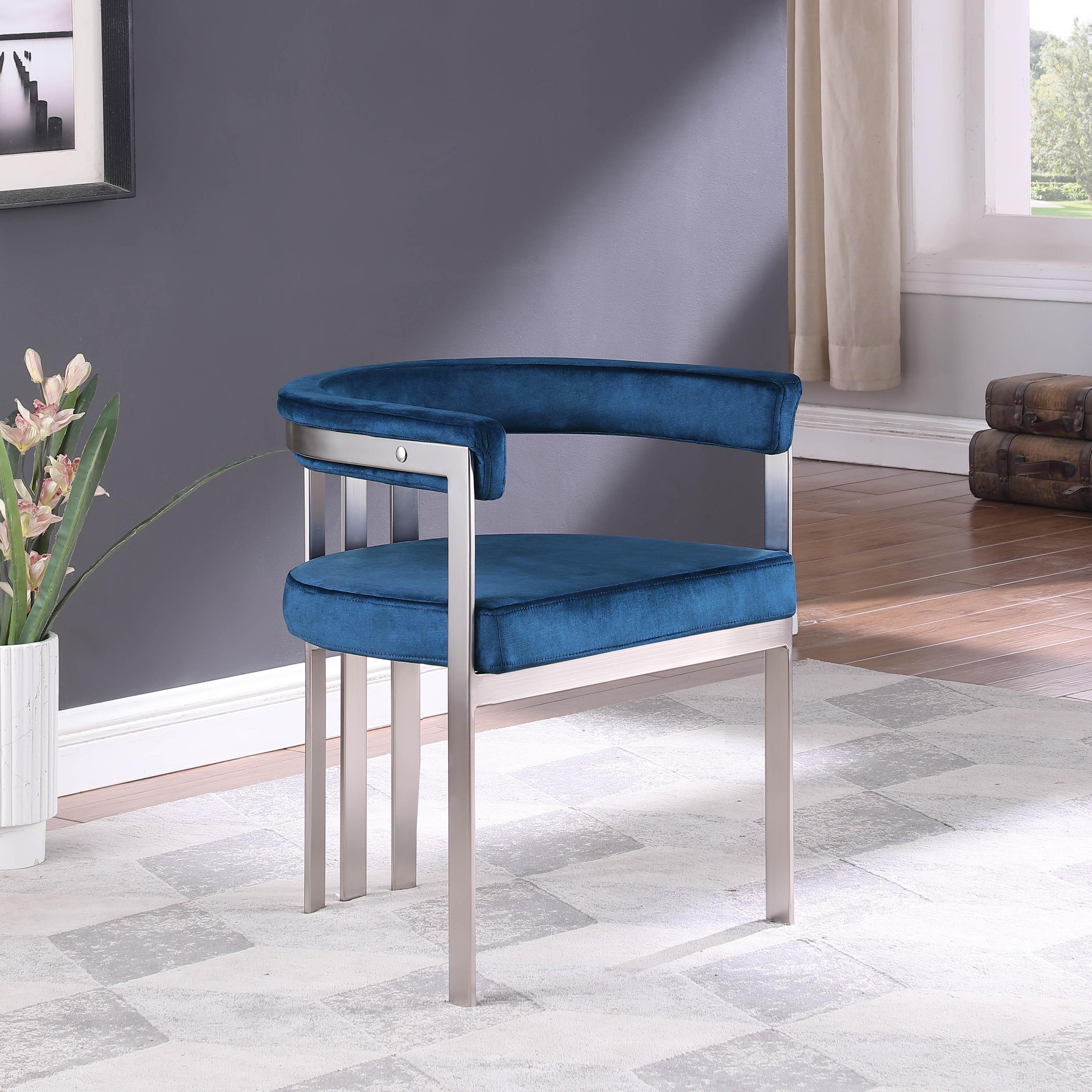 Meridian Marcello Navy Velvet Dining Chair