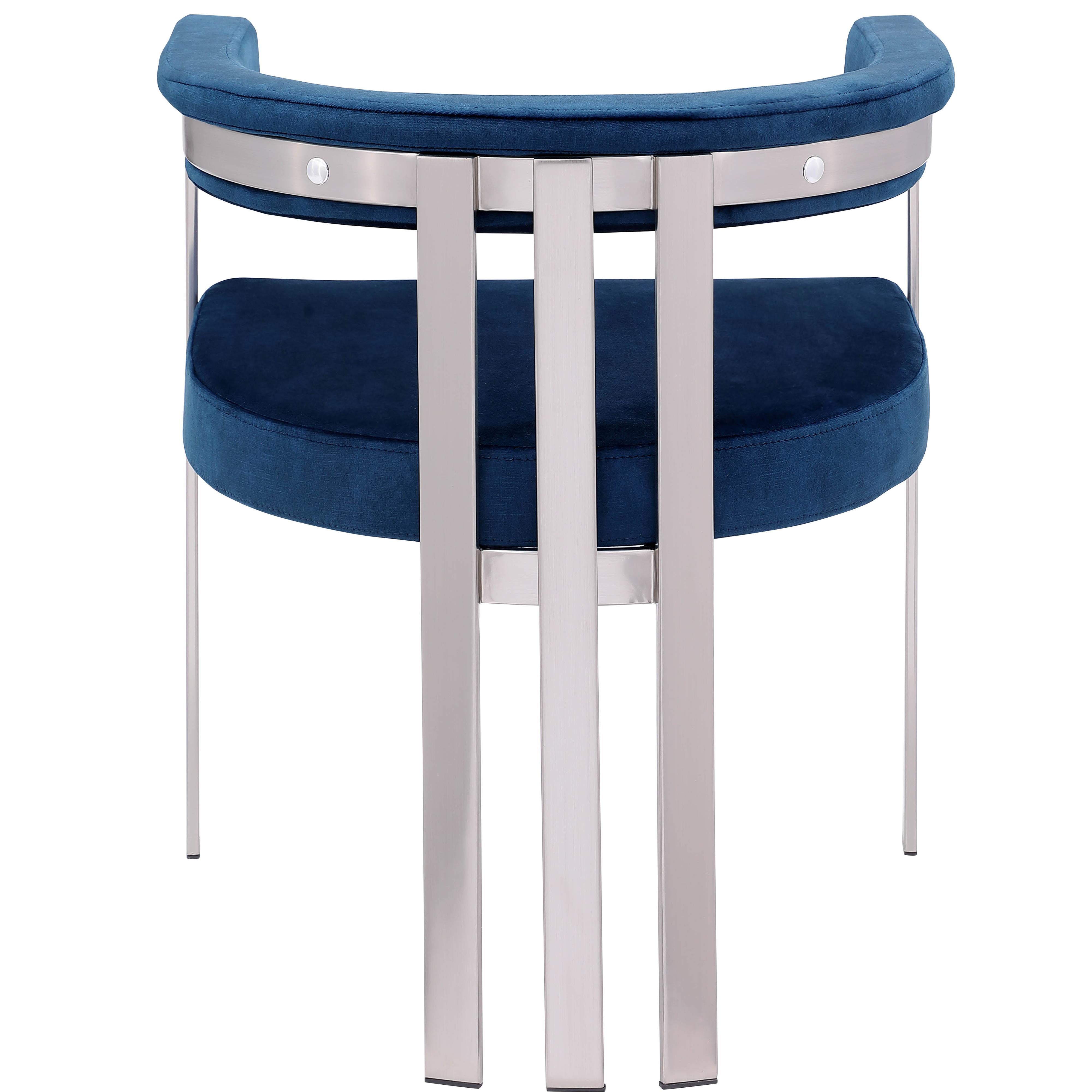 Meridian Marcello Navy Velvet Dining Chair