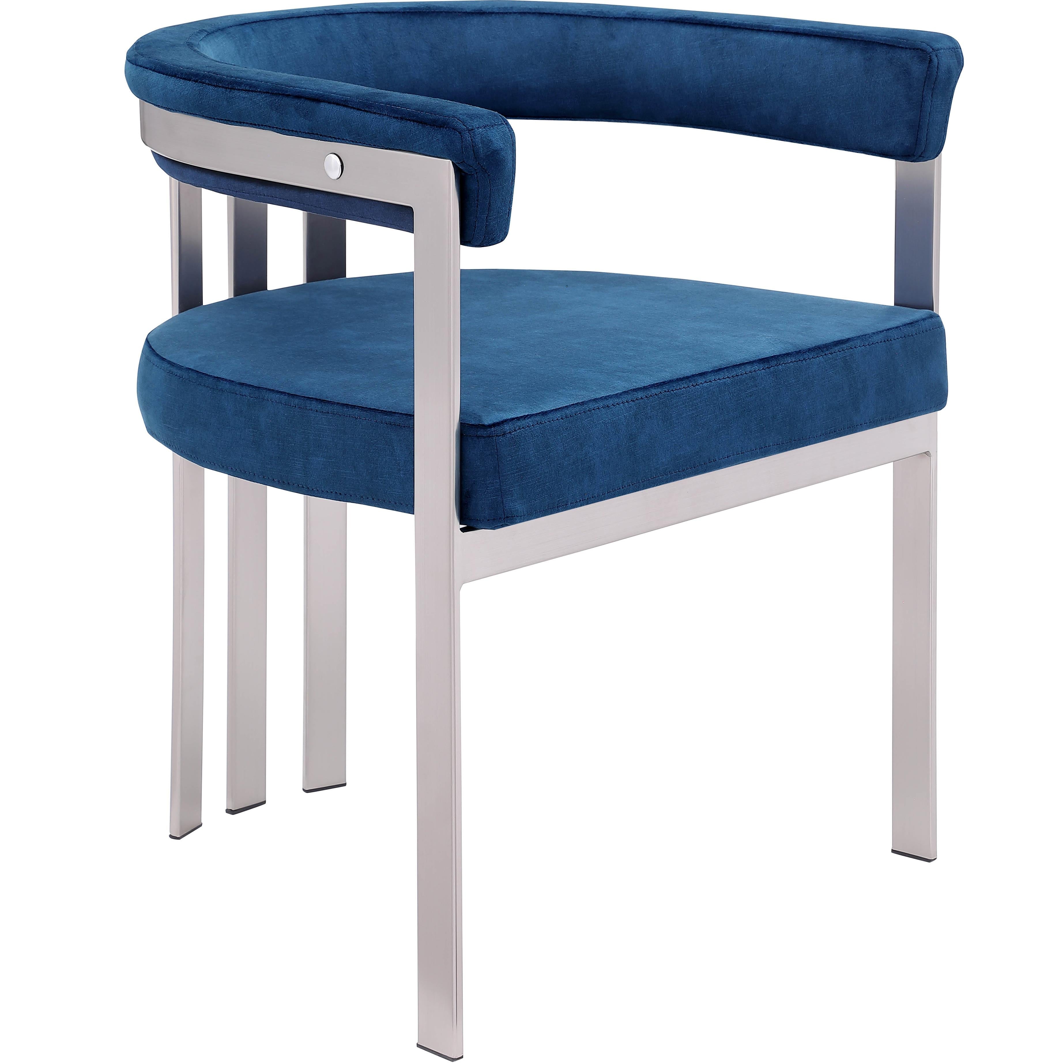 Meridian Marcello Navy Velvet Dining Chair