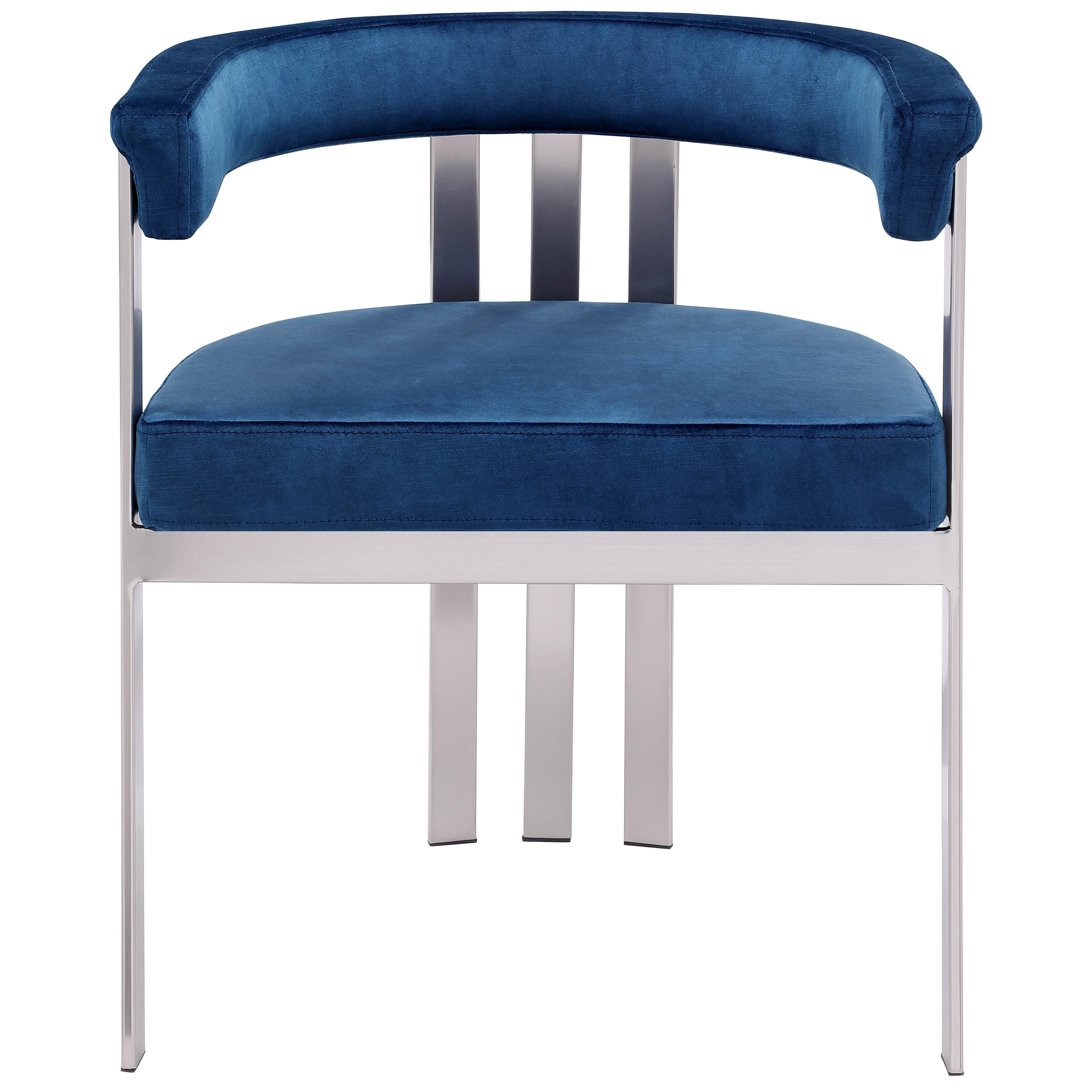 Meridian Marcello Navy Velvet Dining Chair