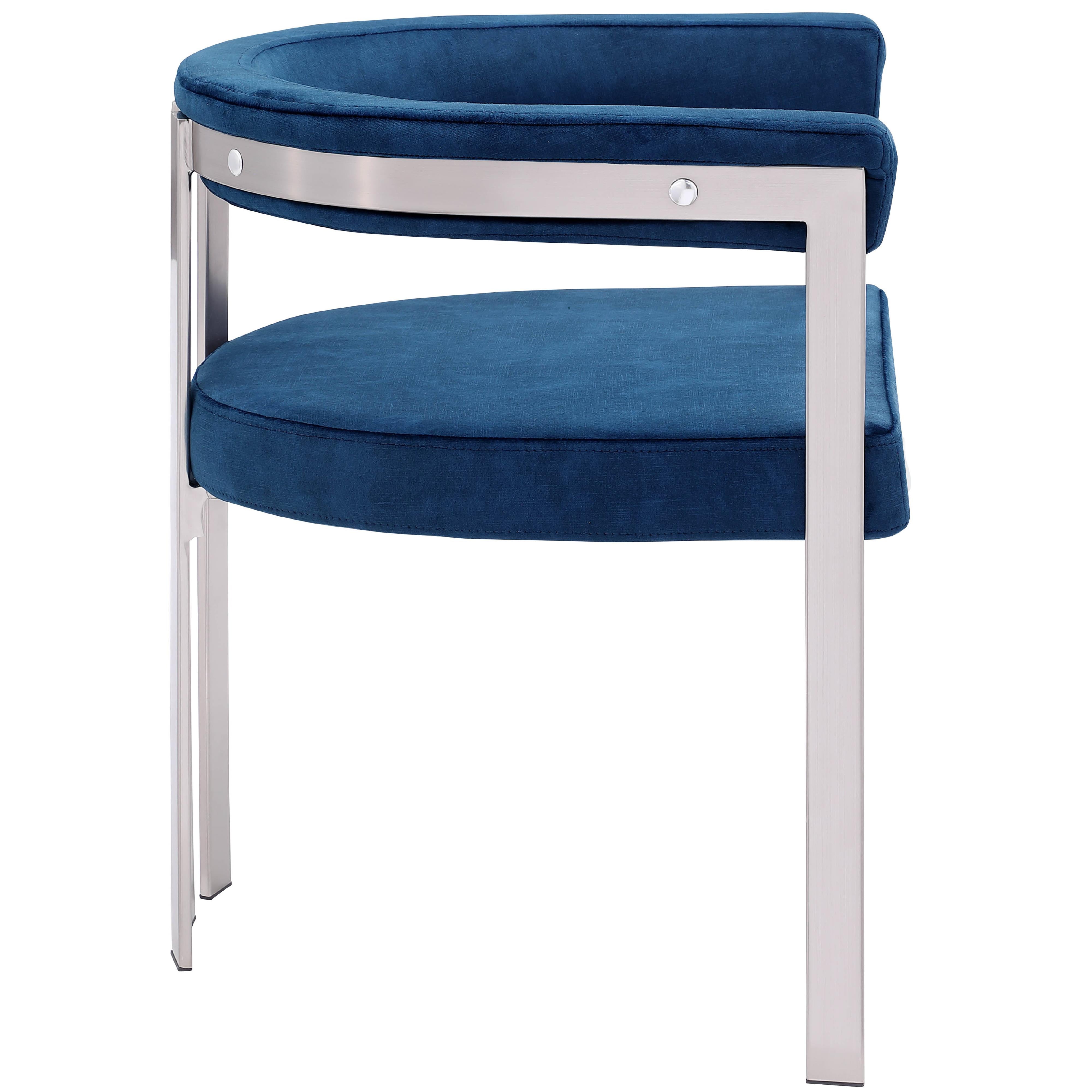 Meridian Marcello Navy Velvet Dining Chair