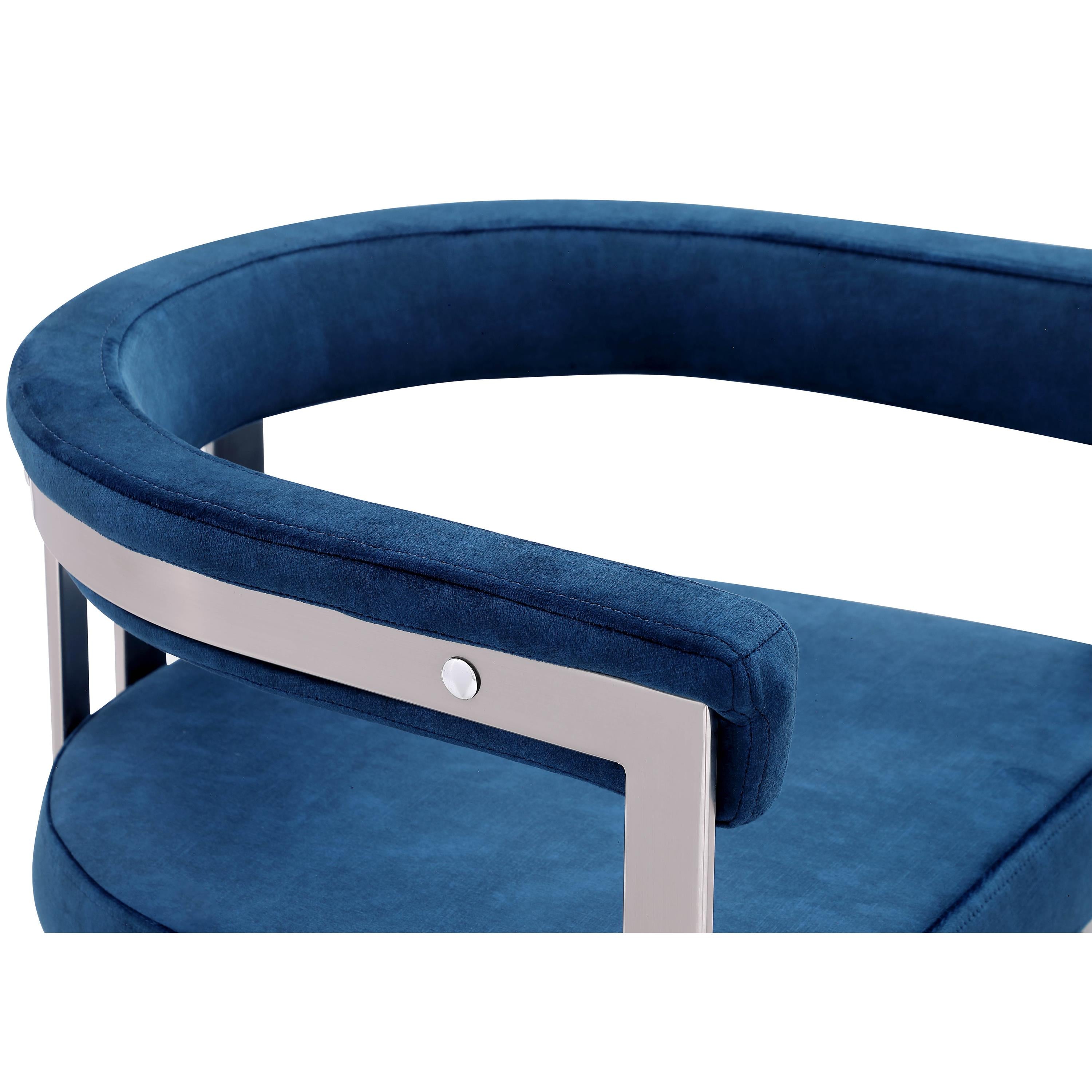 Meridian Marcello Navy Velvet Dining Chair