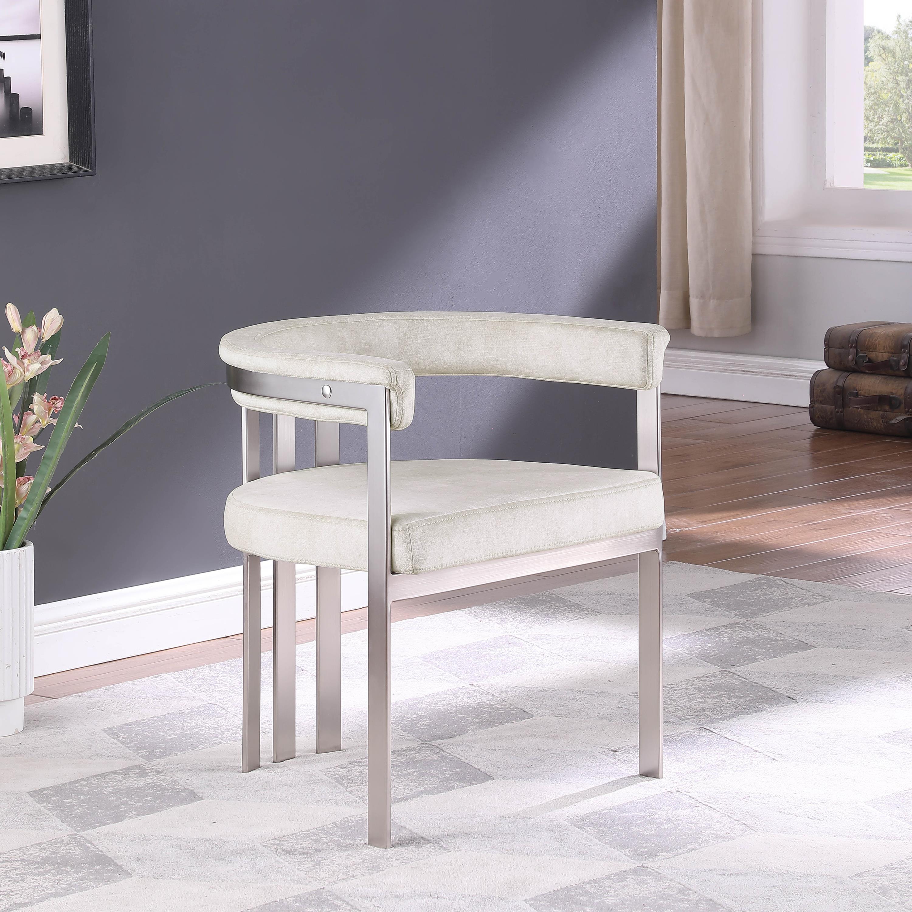 Meridian Marcello Stone Velvet Dining Chair