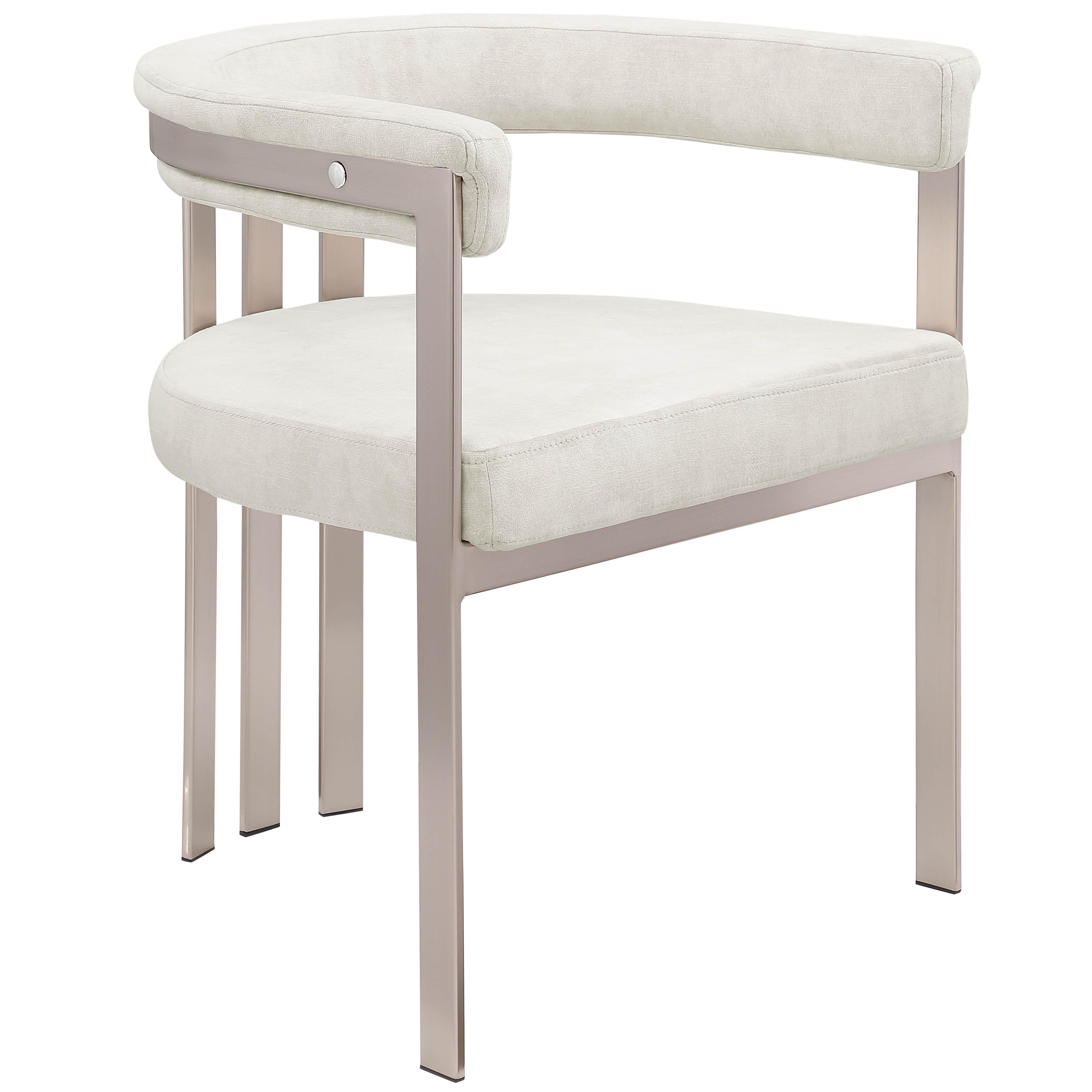 Meridian Marcello Stone Velvet Dining Chair