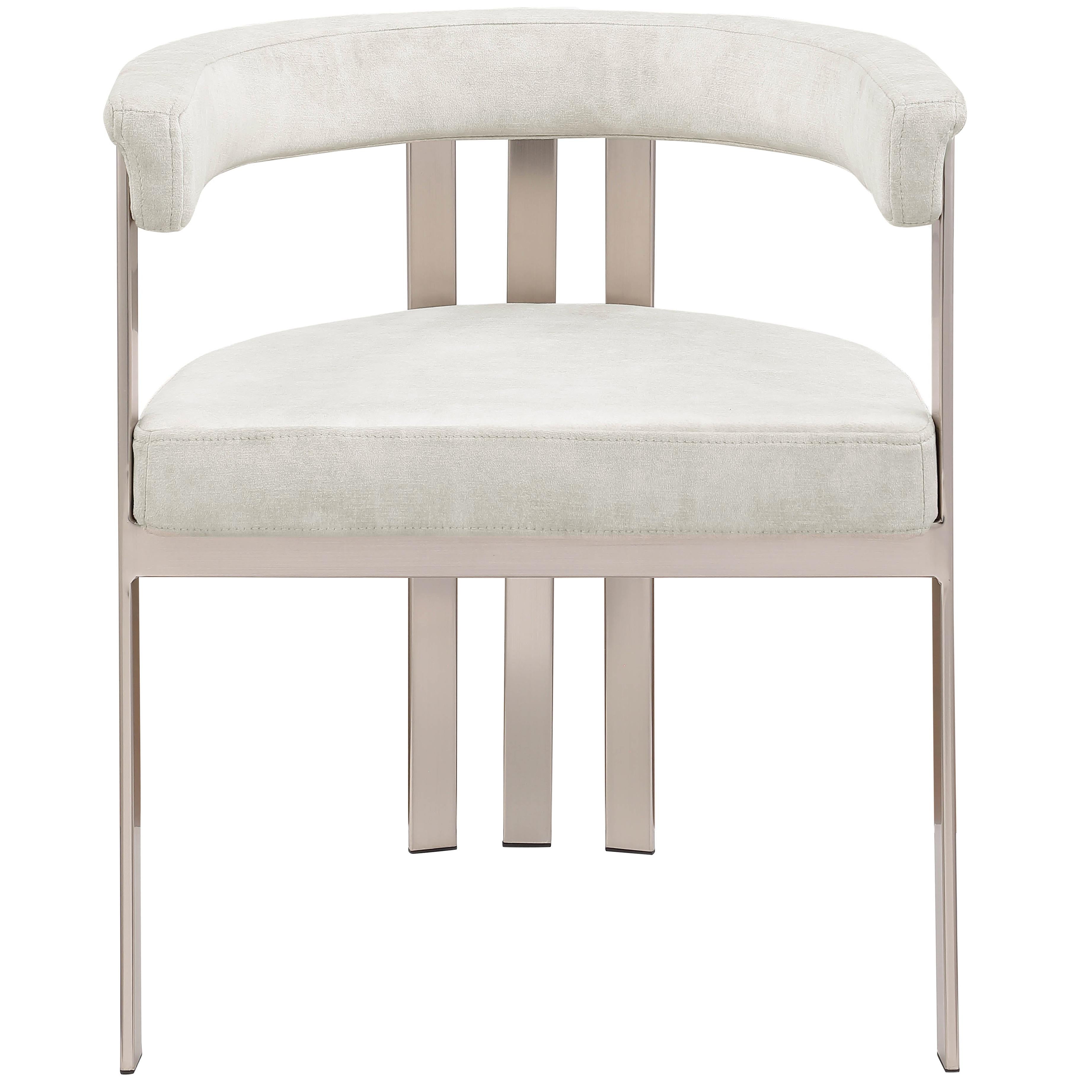 Meridian Marcello Stone Velvet Dining Chair