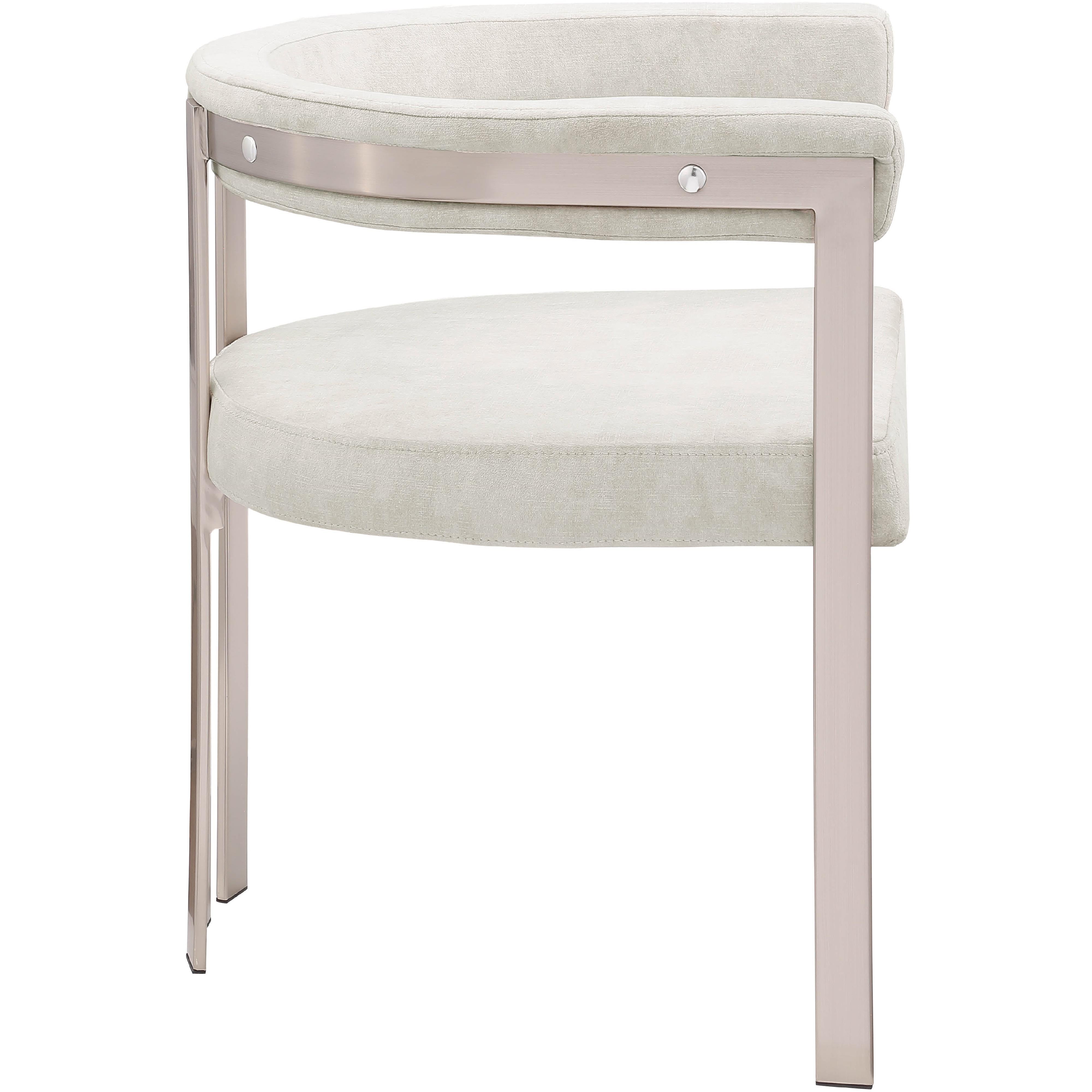 Meridian Marcello Stone Velvet Dining Chair