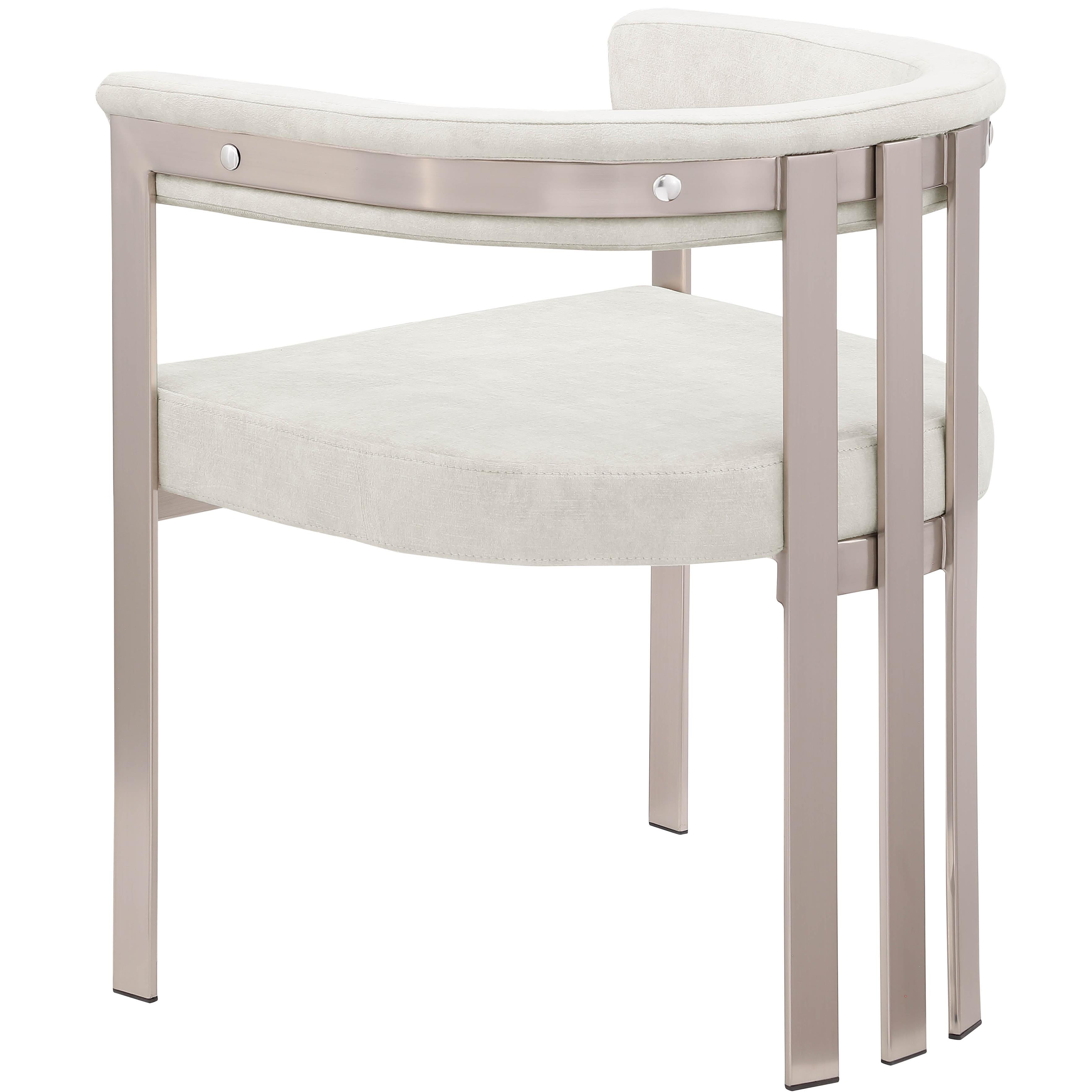 Meridian Marcello Stone Velvet Dining Chair