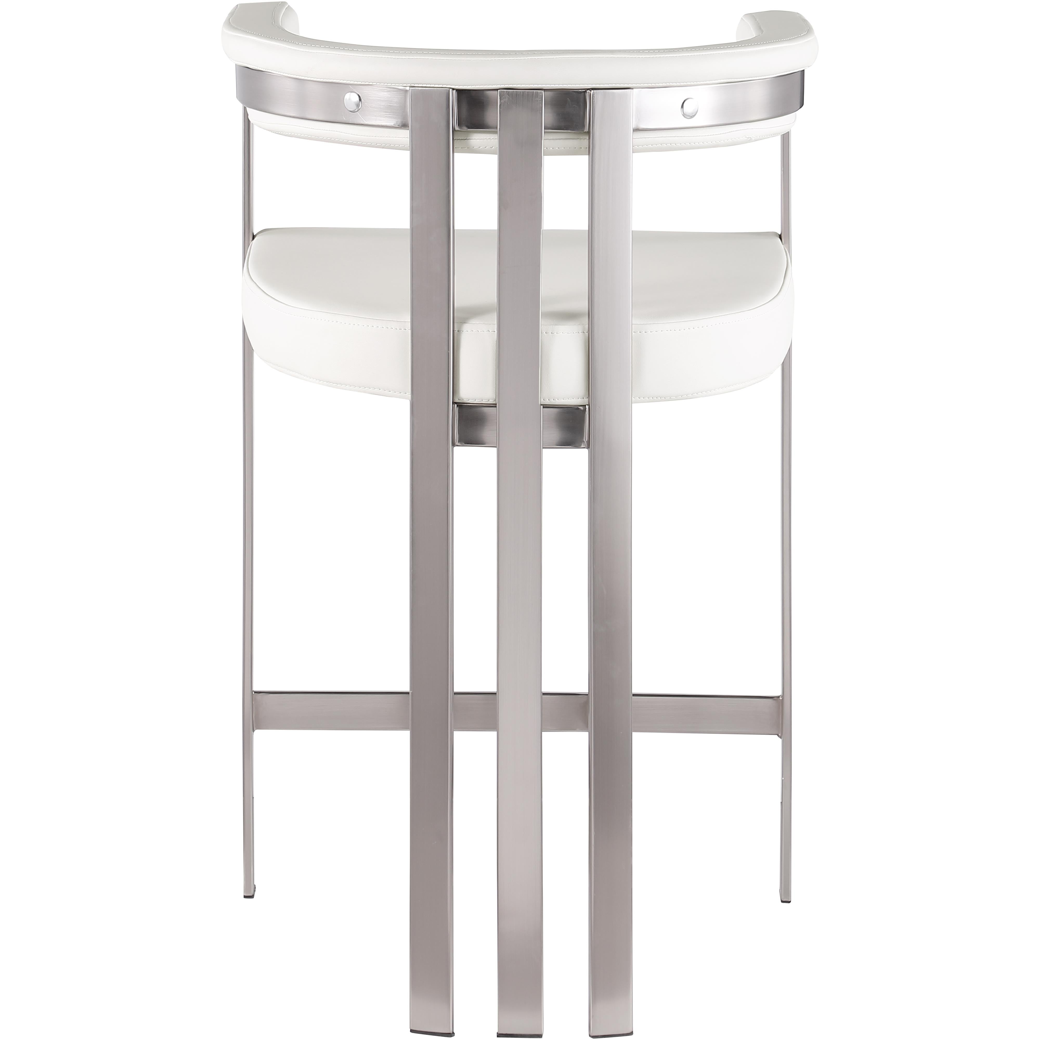 Meridian Marcello Cream Vegan Leather Counter Stool