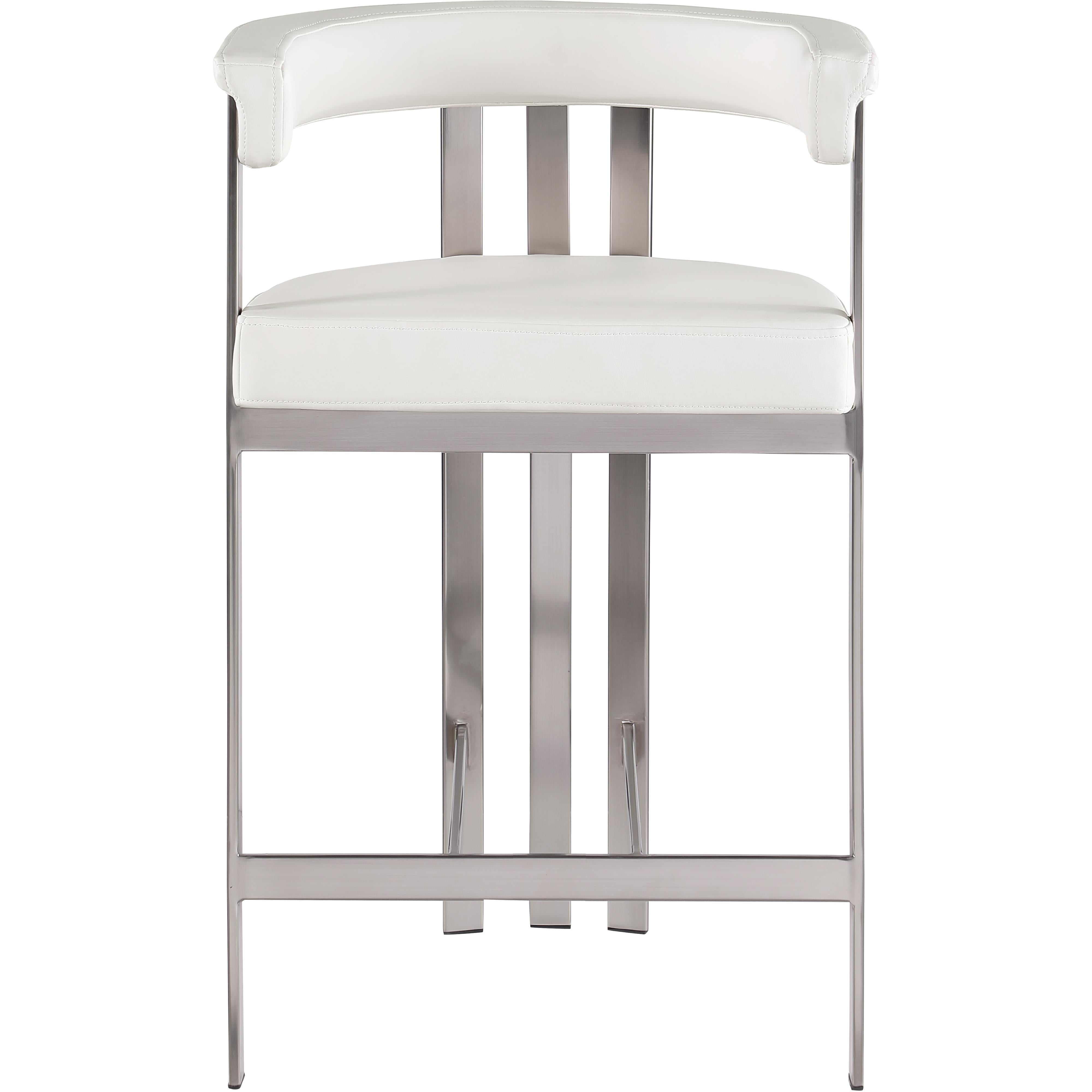 Meridian Marcello Cream Vegan Leather Counter Stool