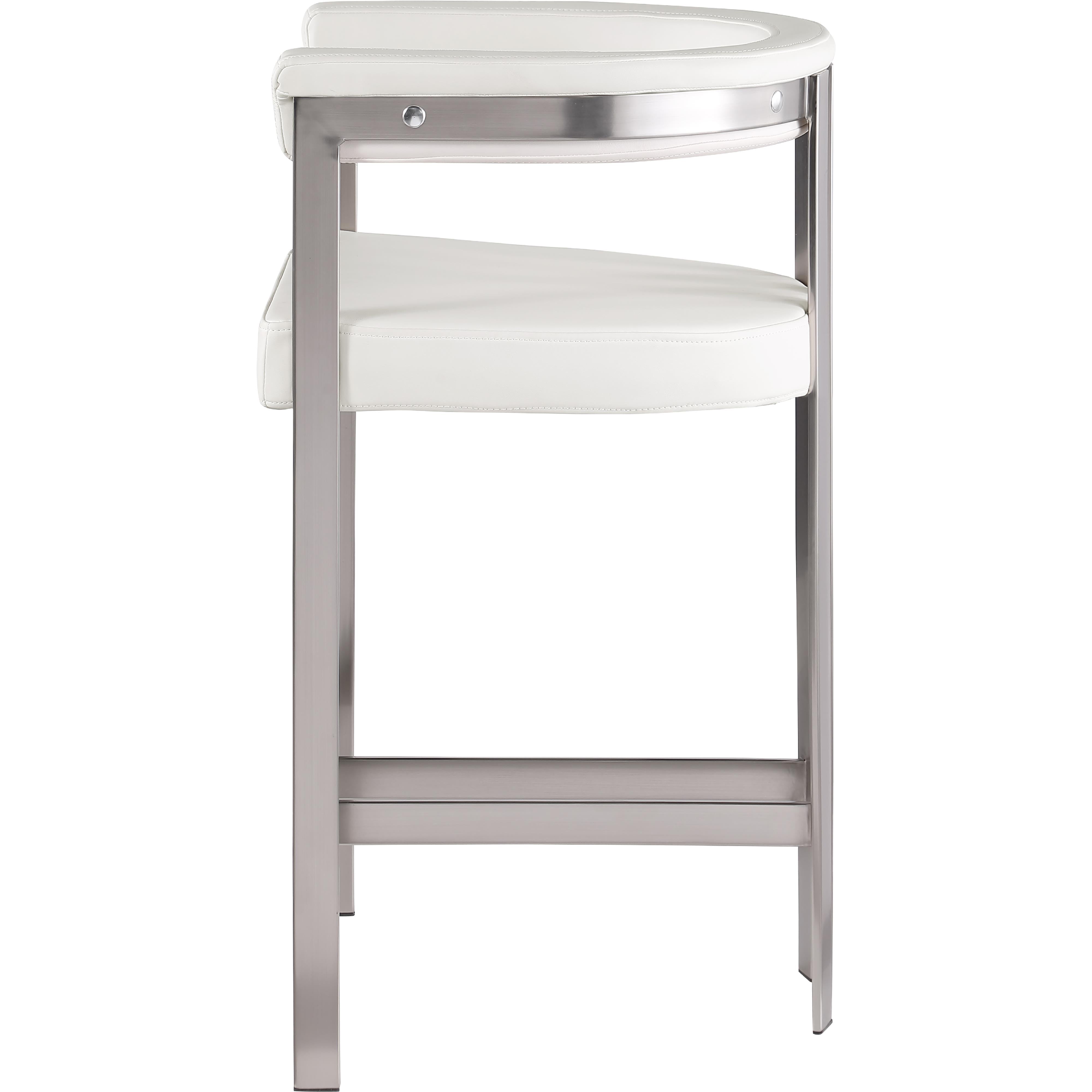 Meridian Marcello Cream Vegan Leather Counter Stool