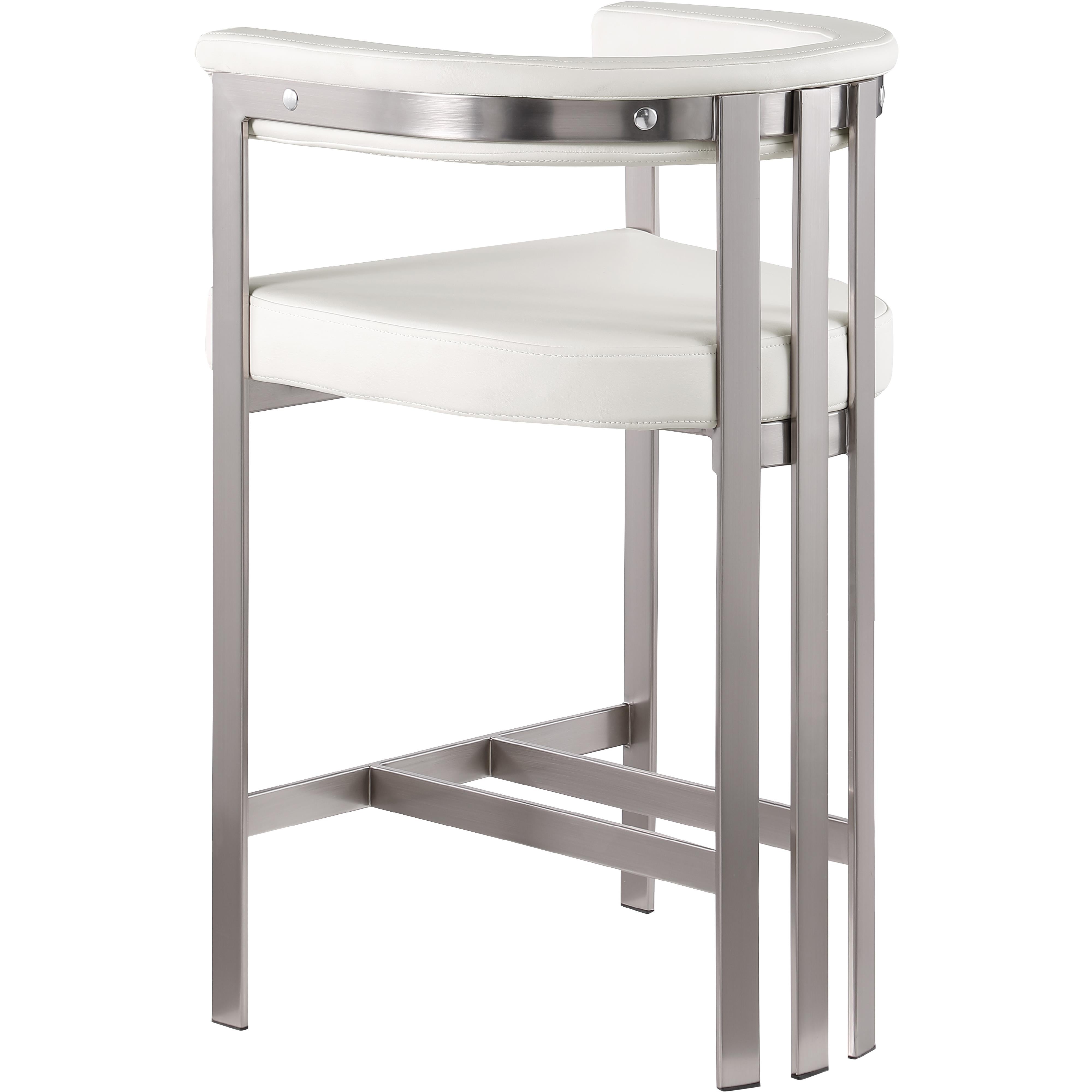Meridian Marcello Cream Vegan Leather Counter Stool