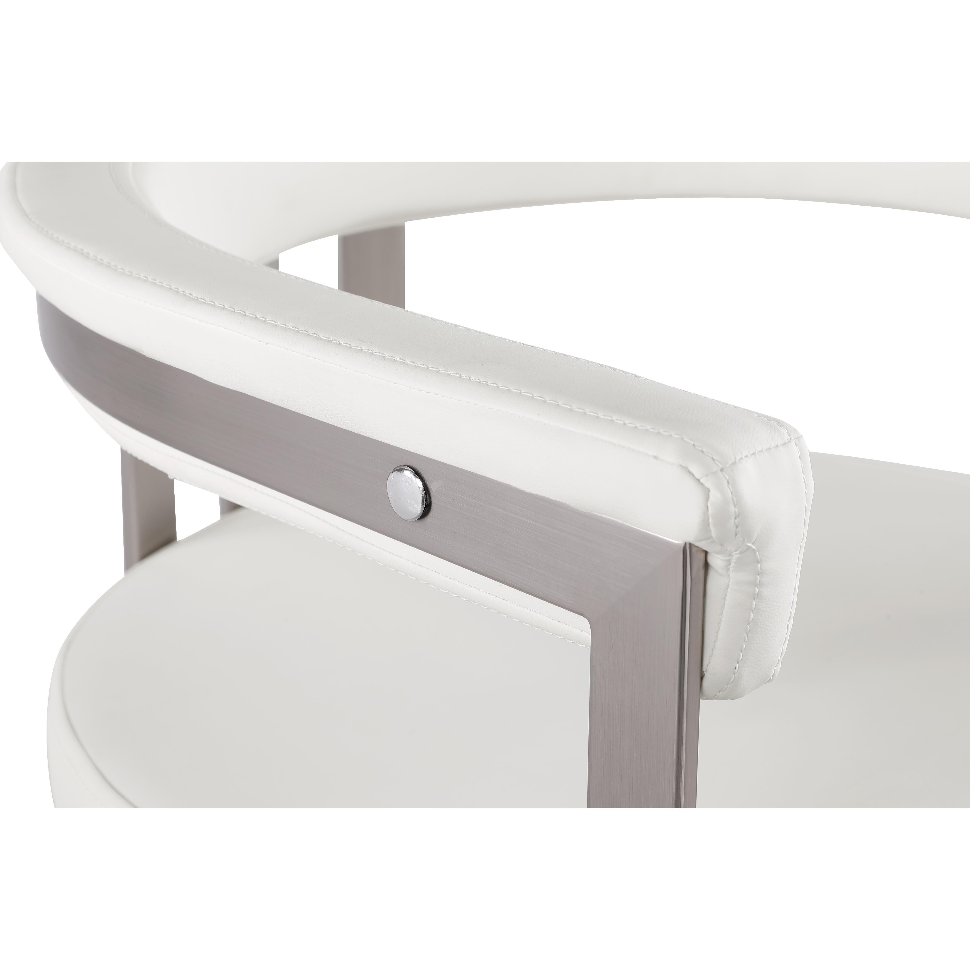 Meridian Marcello Cream Vegan Leather Counter Stool