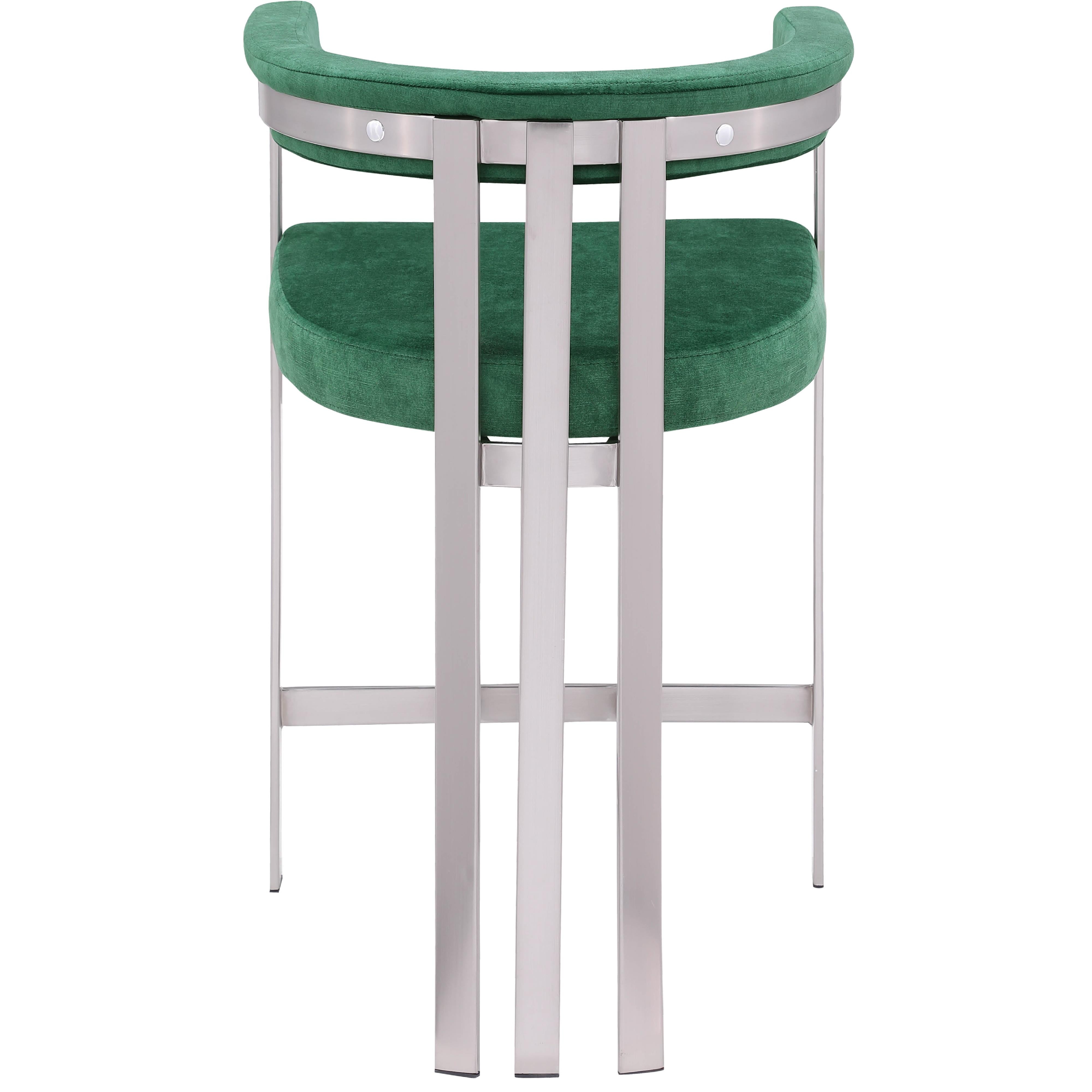 Meridian Marcello Green Velvet Counter Stool