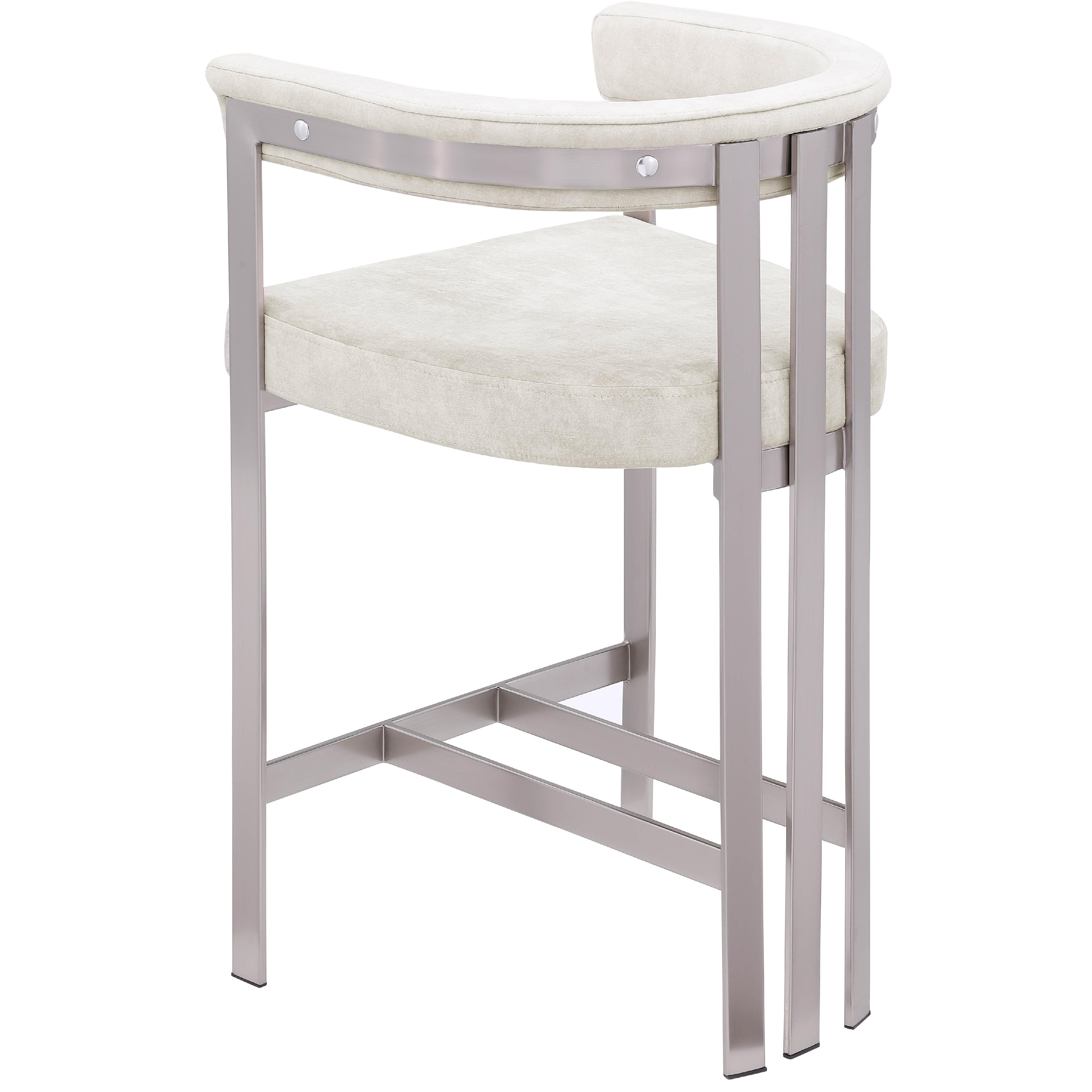 Meridian Marcello Stone Velvet Counter Stool