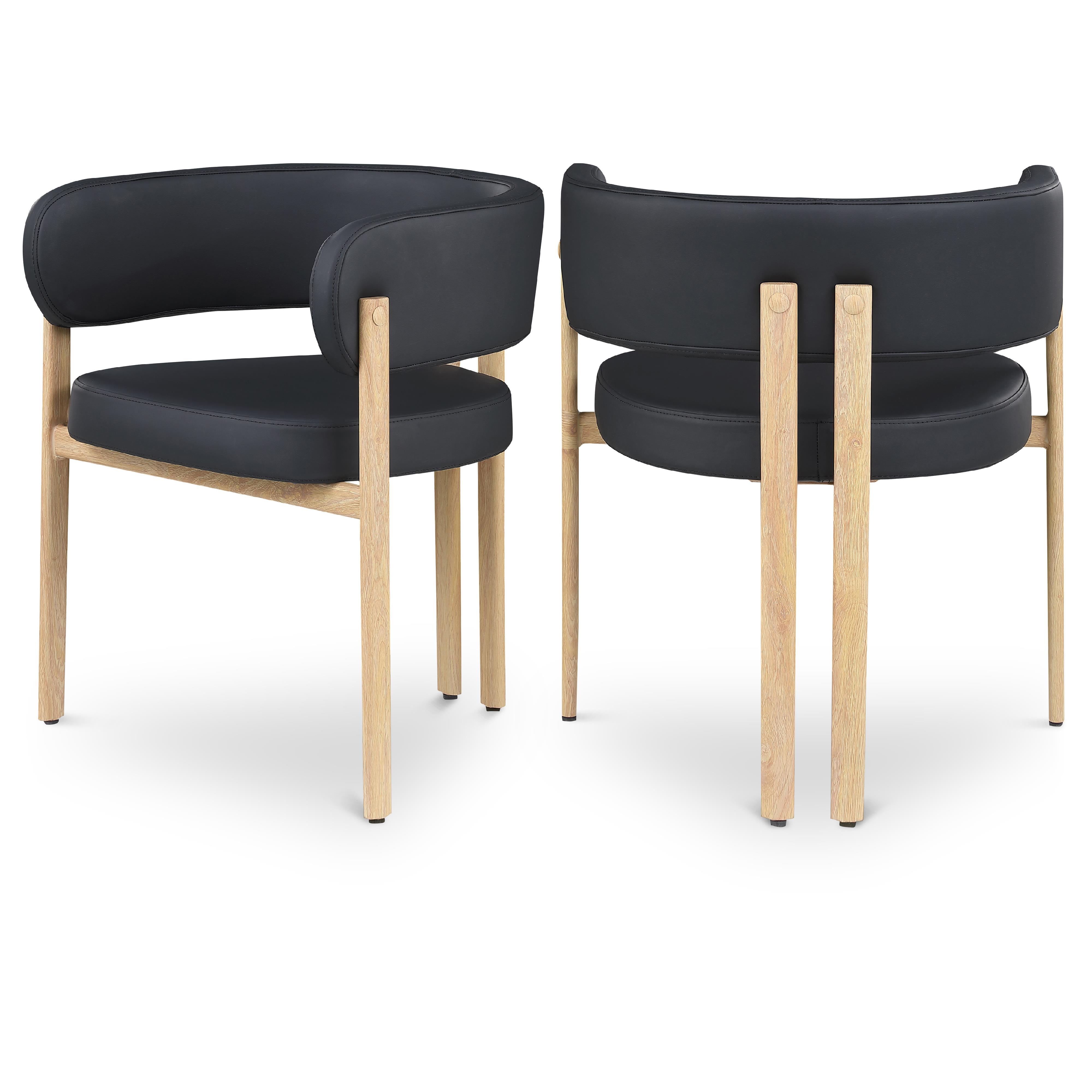 Meridian Gideon Black Vegan Leather Dining Chair
