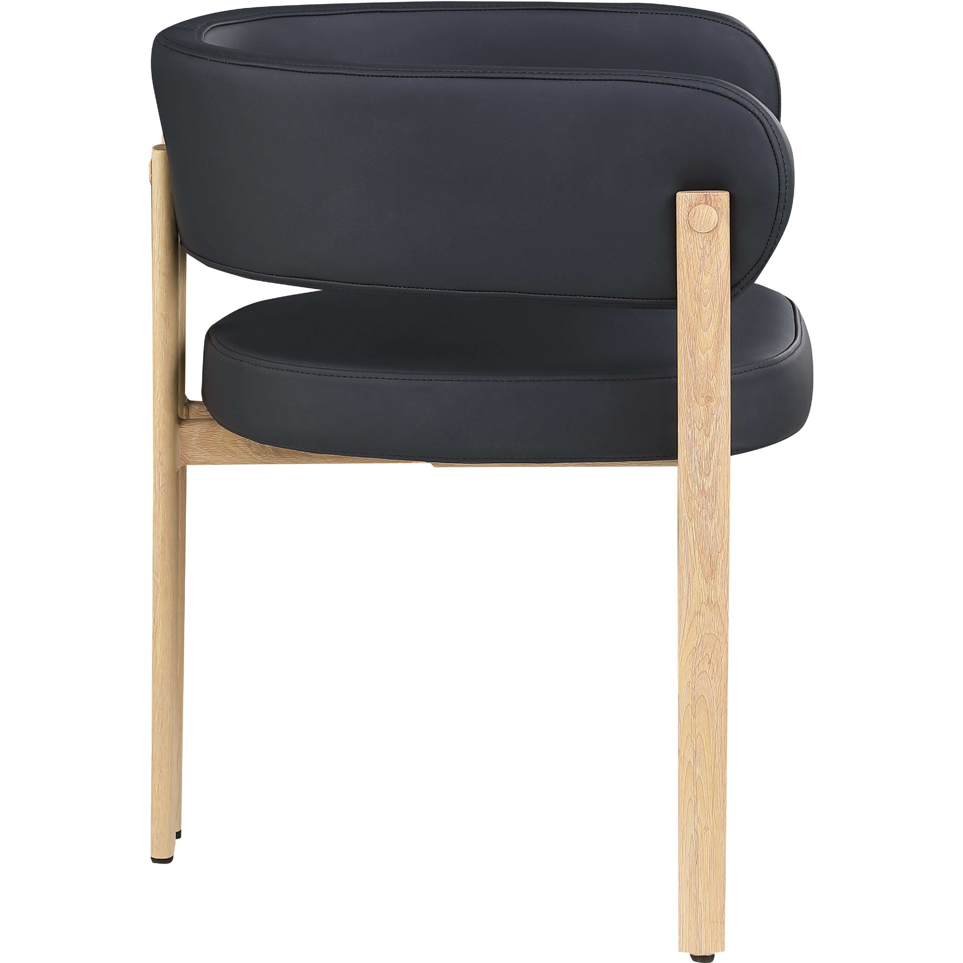 Meridian Gideon Black Vegan Leather Dining Chair