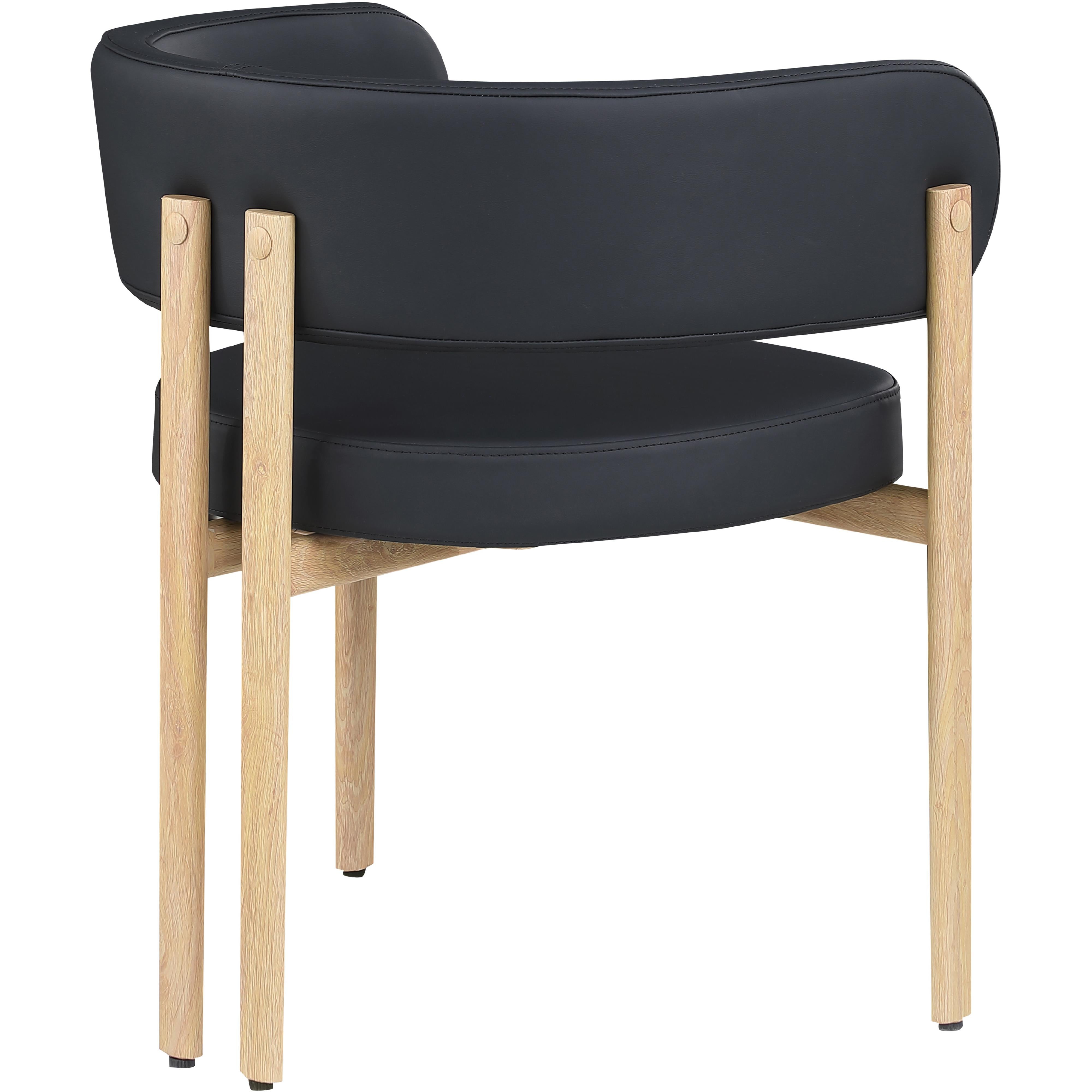 Meridian Gideon Black Vegan Leather Dining Chair