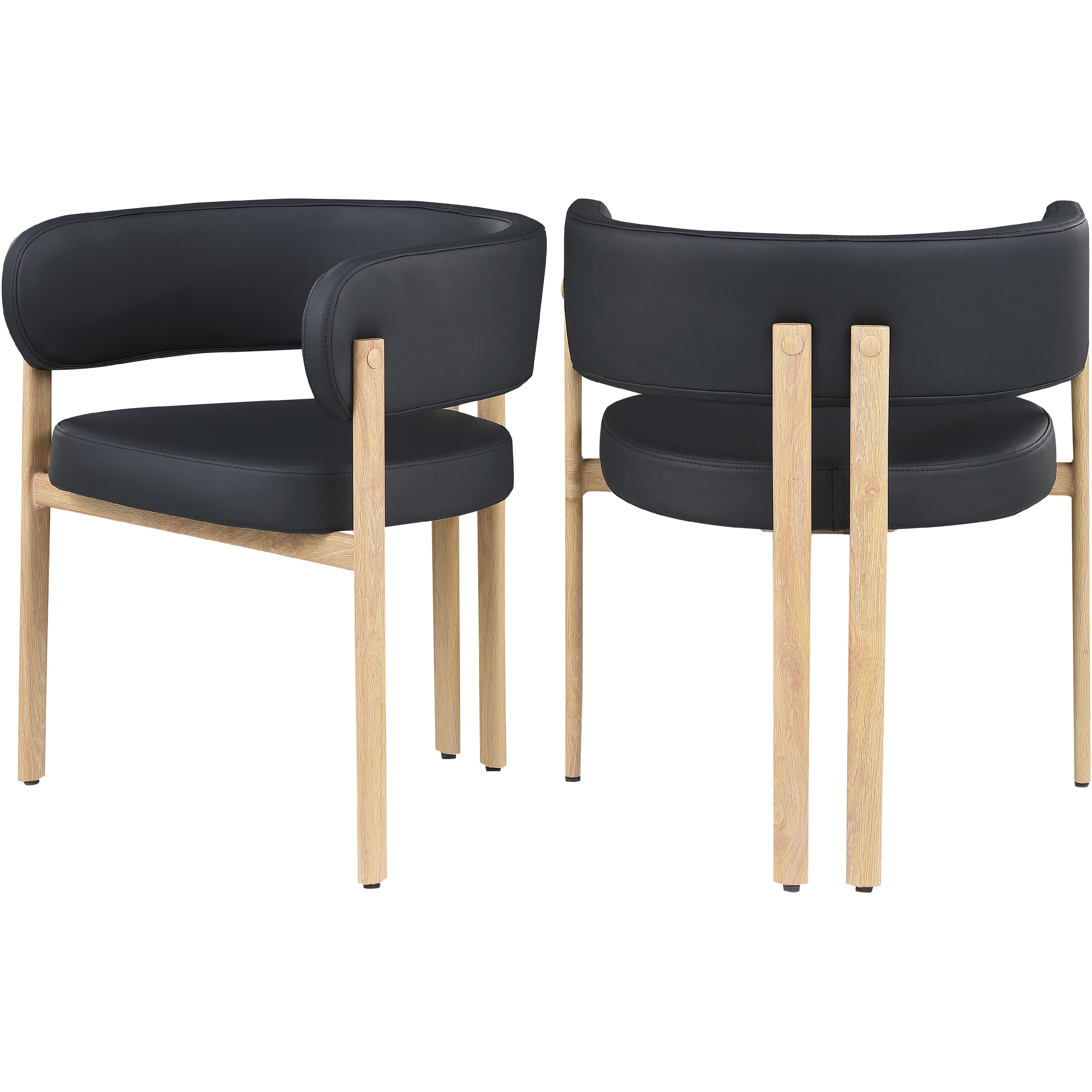 Meridian Gideon Black Vegan Leather Dining Chair