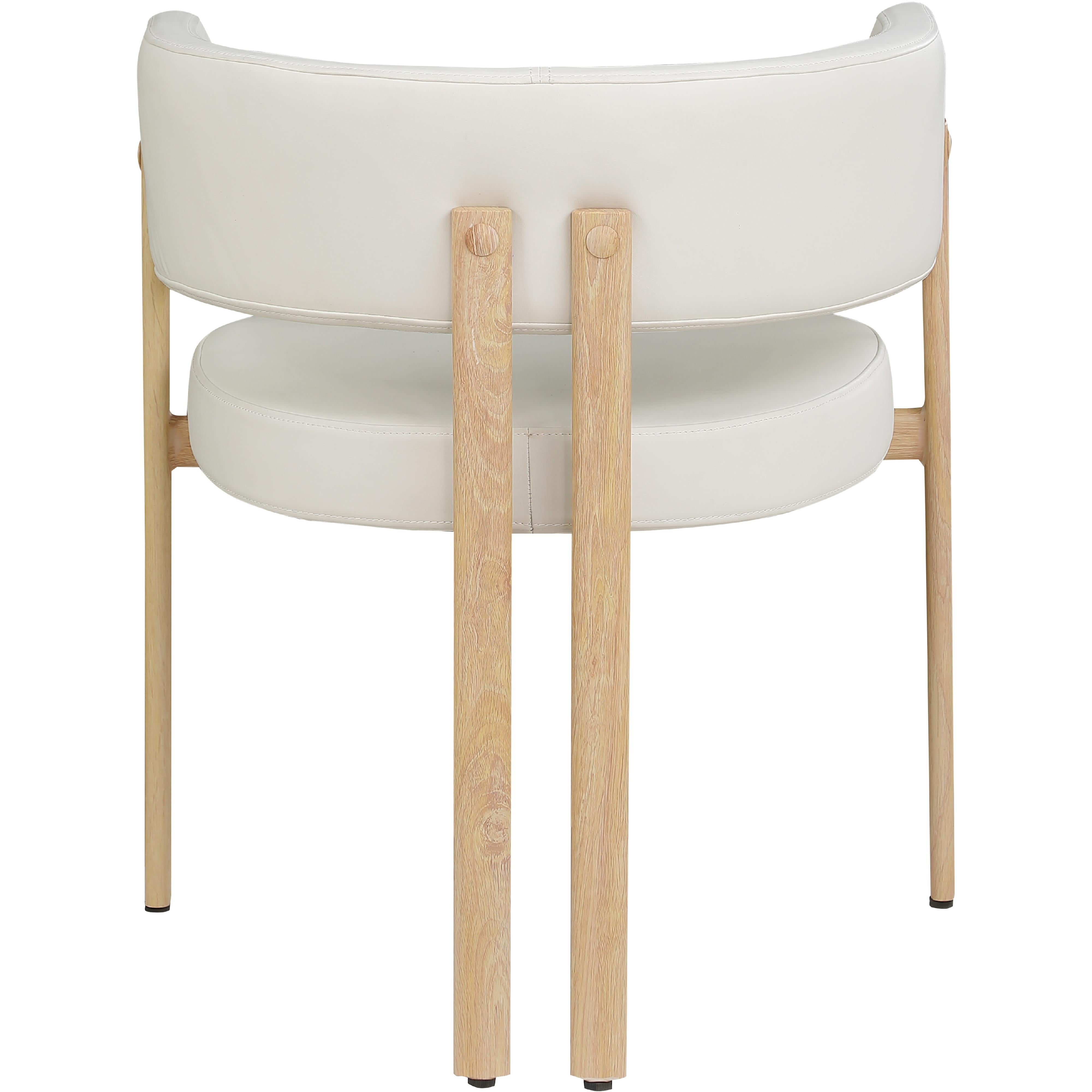 Meridian Gideon Cream Vegan Leather Dining Chair
