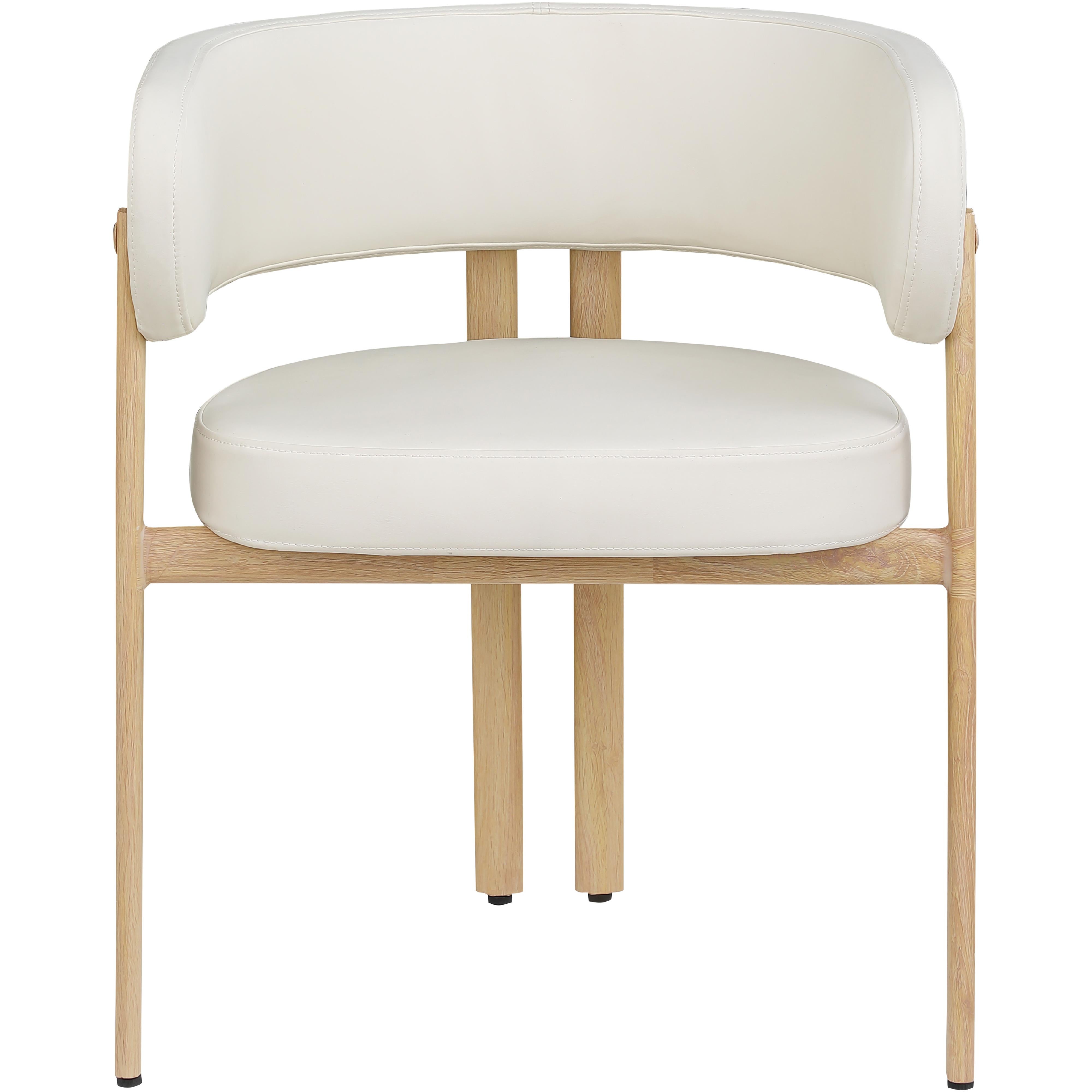 Meridian Gideon Cream Vegan Leather Dining Chair
