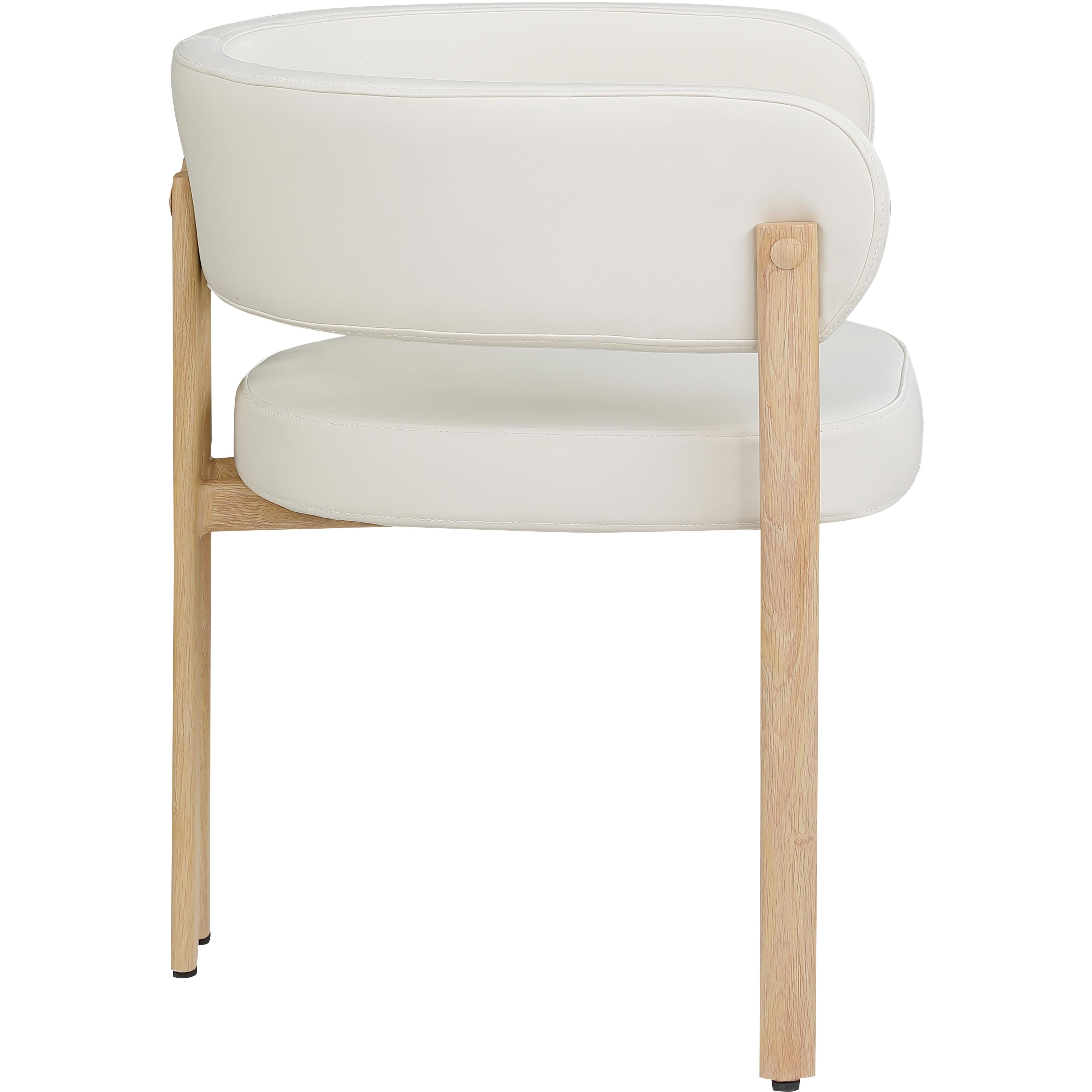 Meridian Gideon Cream Vegan Leather Dining Chair