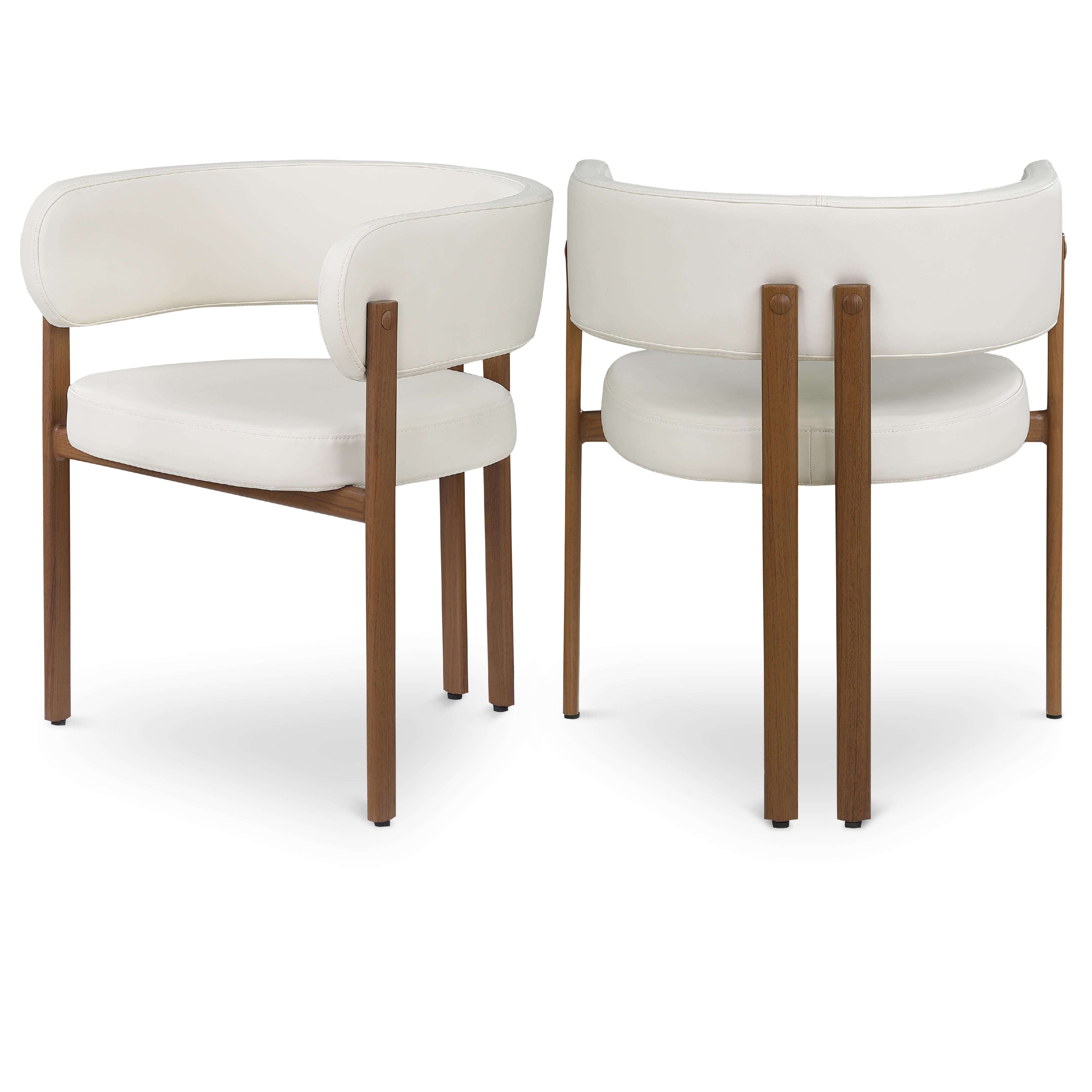 Meridian Gideon Cream Vegan Leather Dining Chair