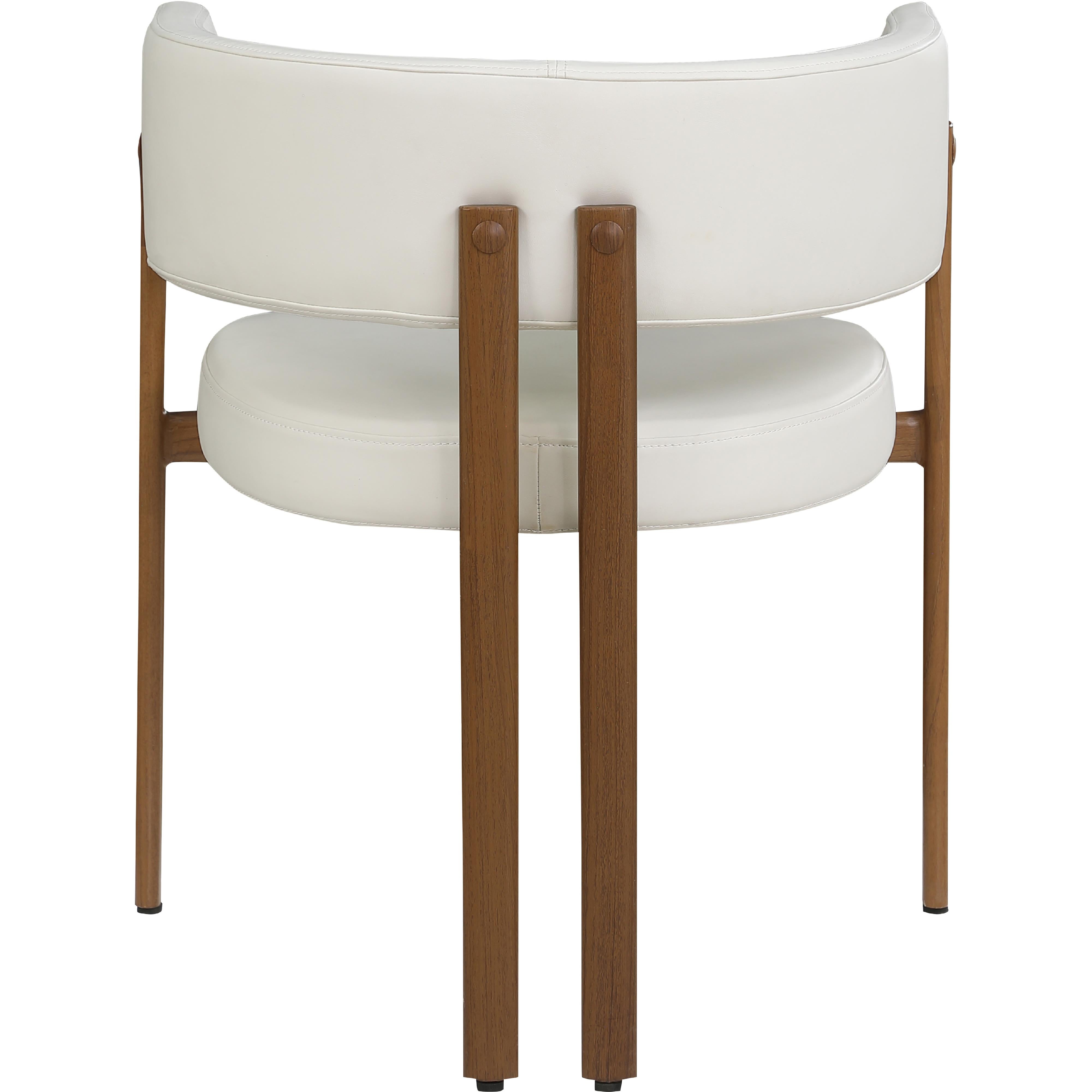Meridian Gideon Cream Vegan Leather Dining Chair