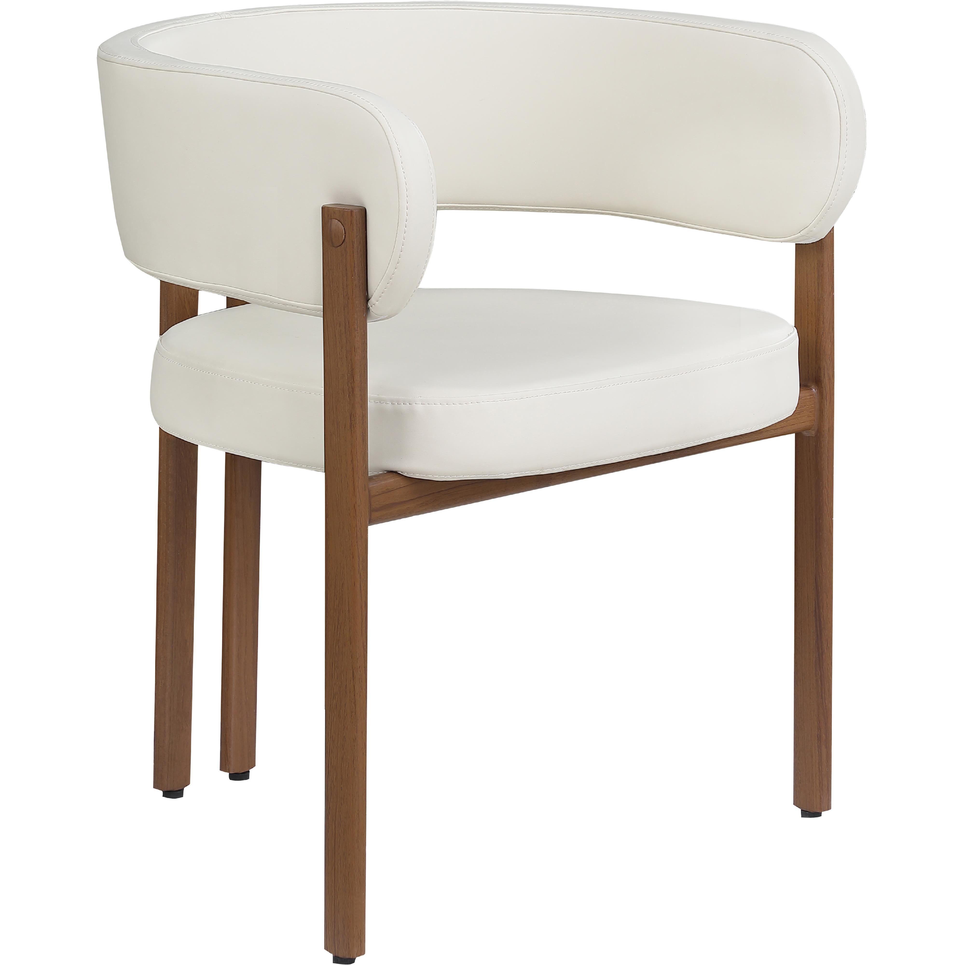 Meridian Gideon Cream Vegan Leather Dining Chair