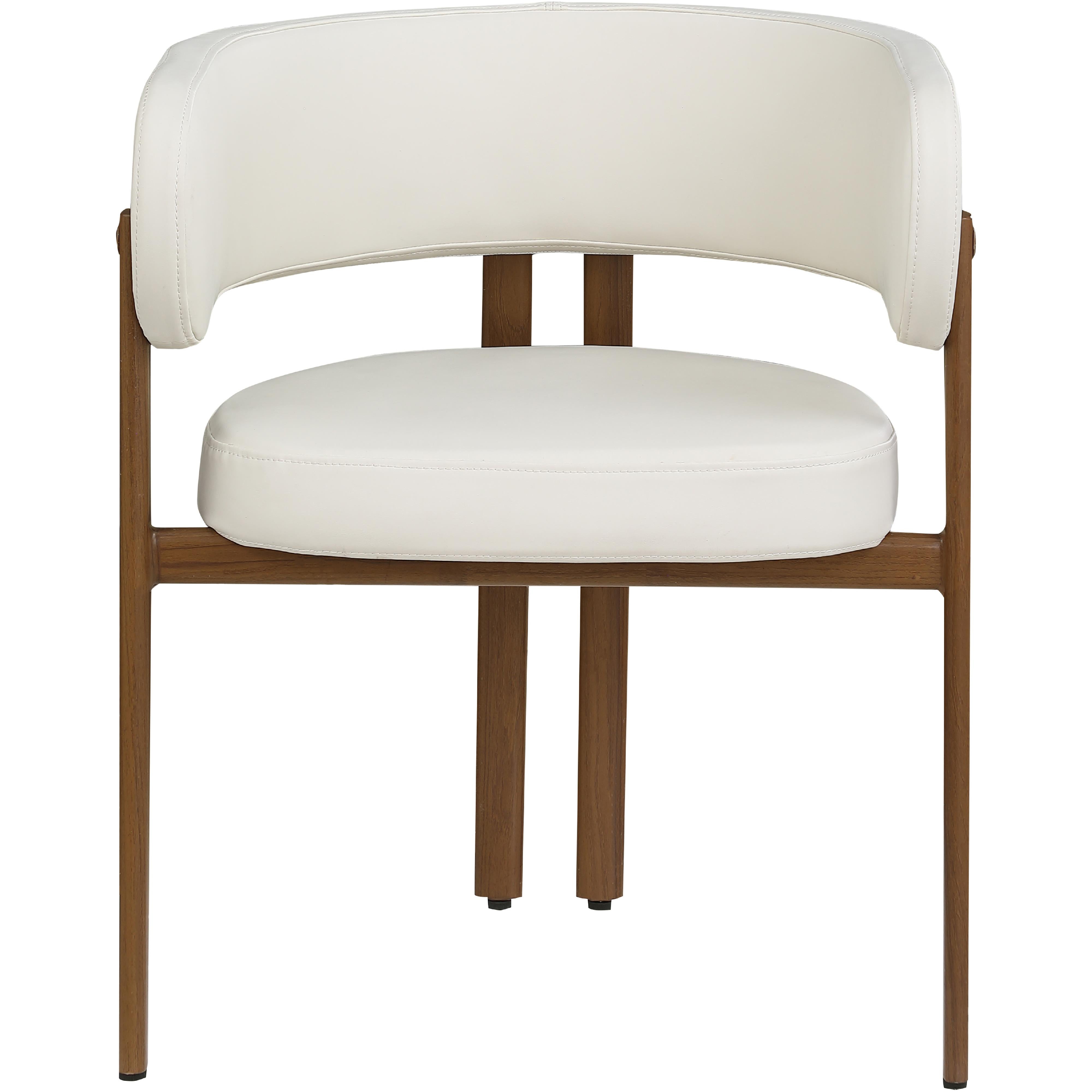 Meridian Gideon Cream Vegan Leather Dining Chair