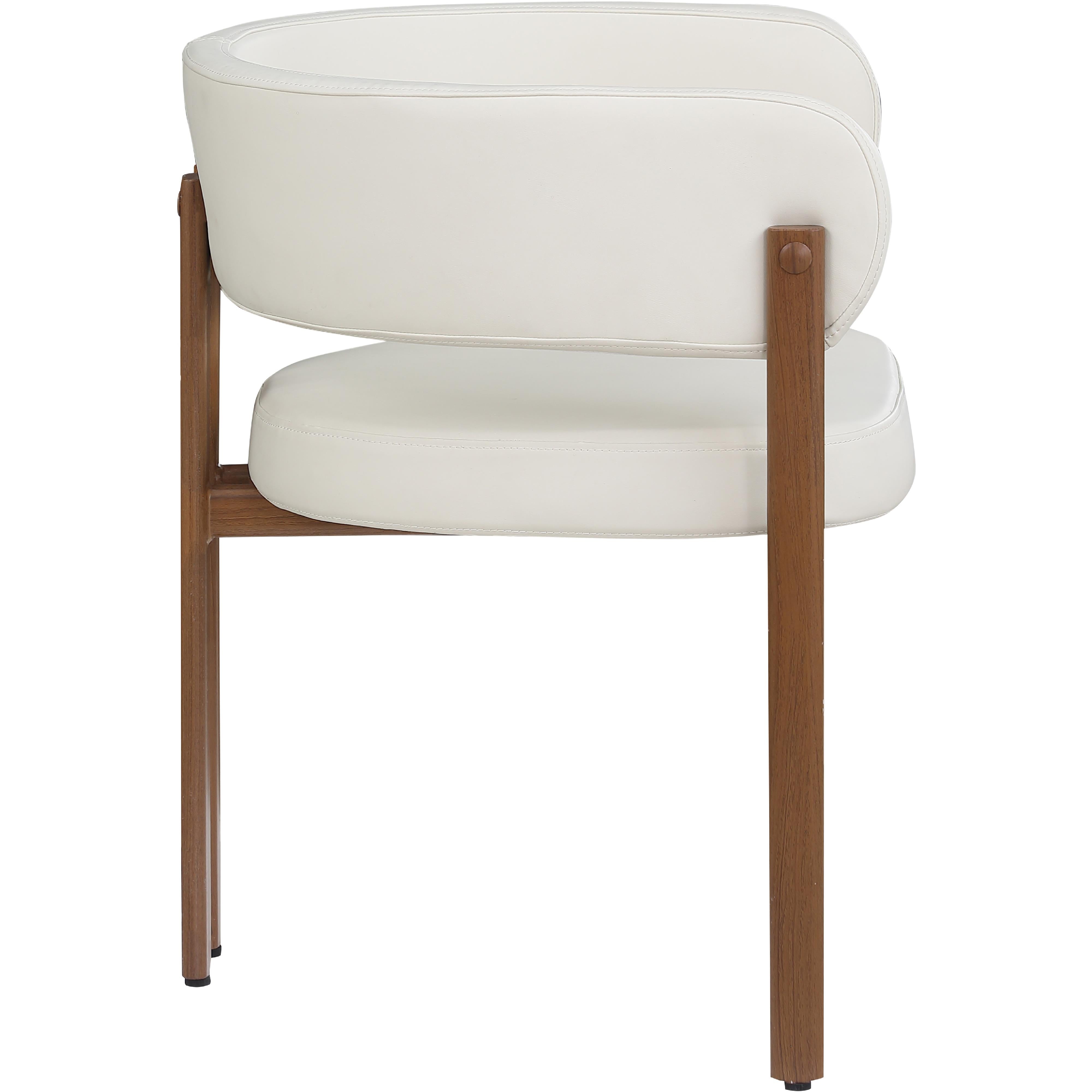 Meridian Gideon Cream Vegan Leather Dining Chair