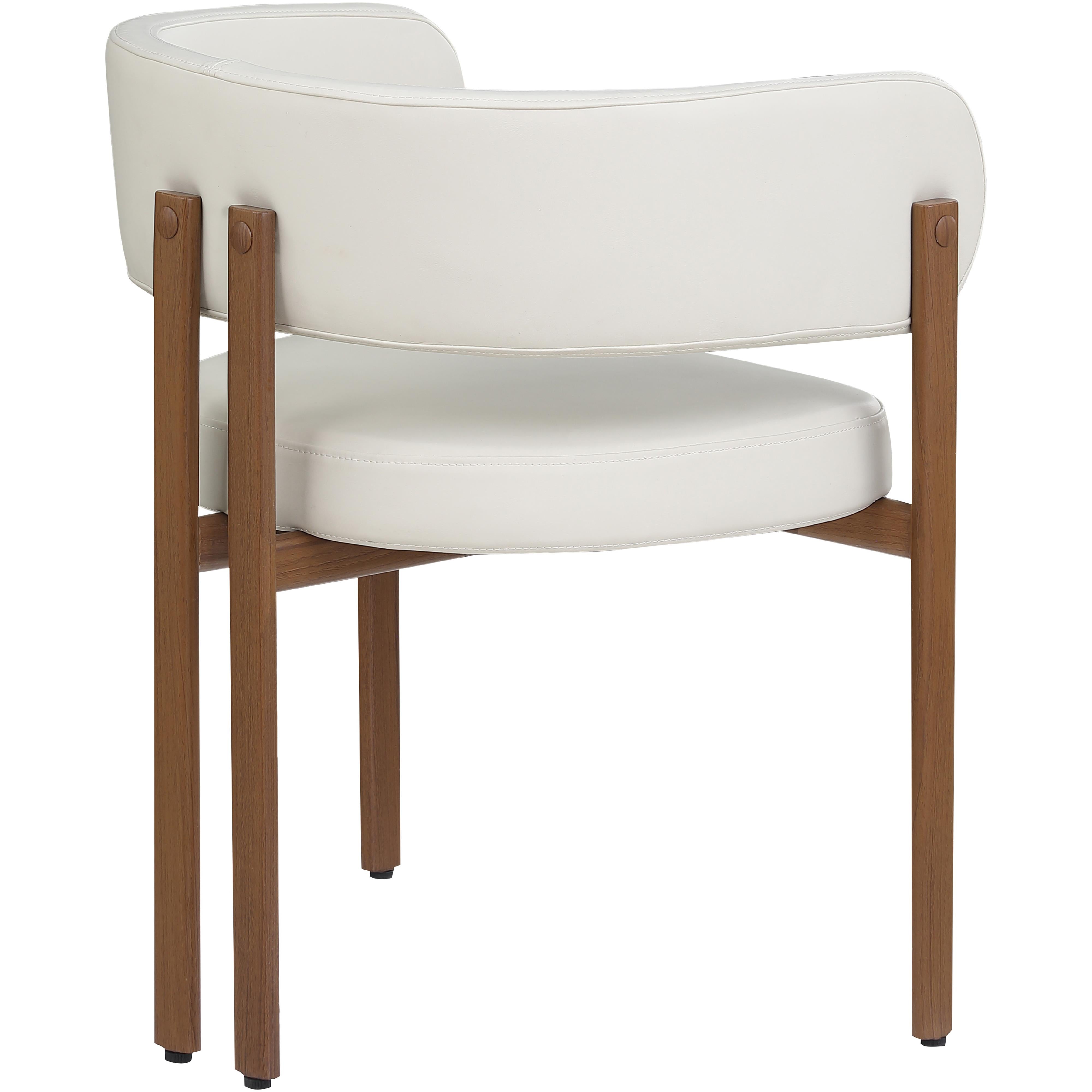 Meridian Gideon Cream Vegan Leather Dining Chair