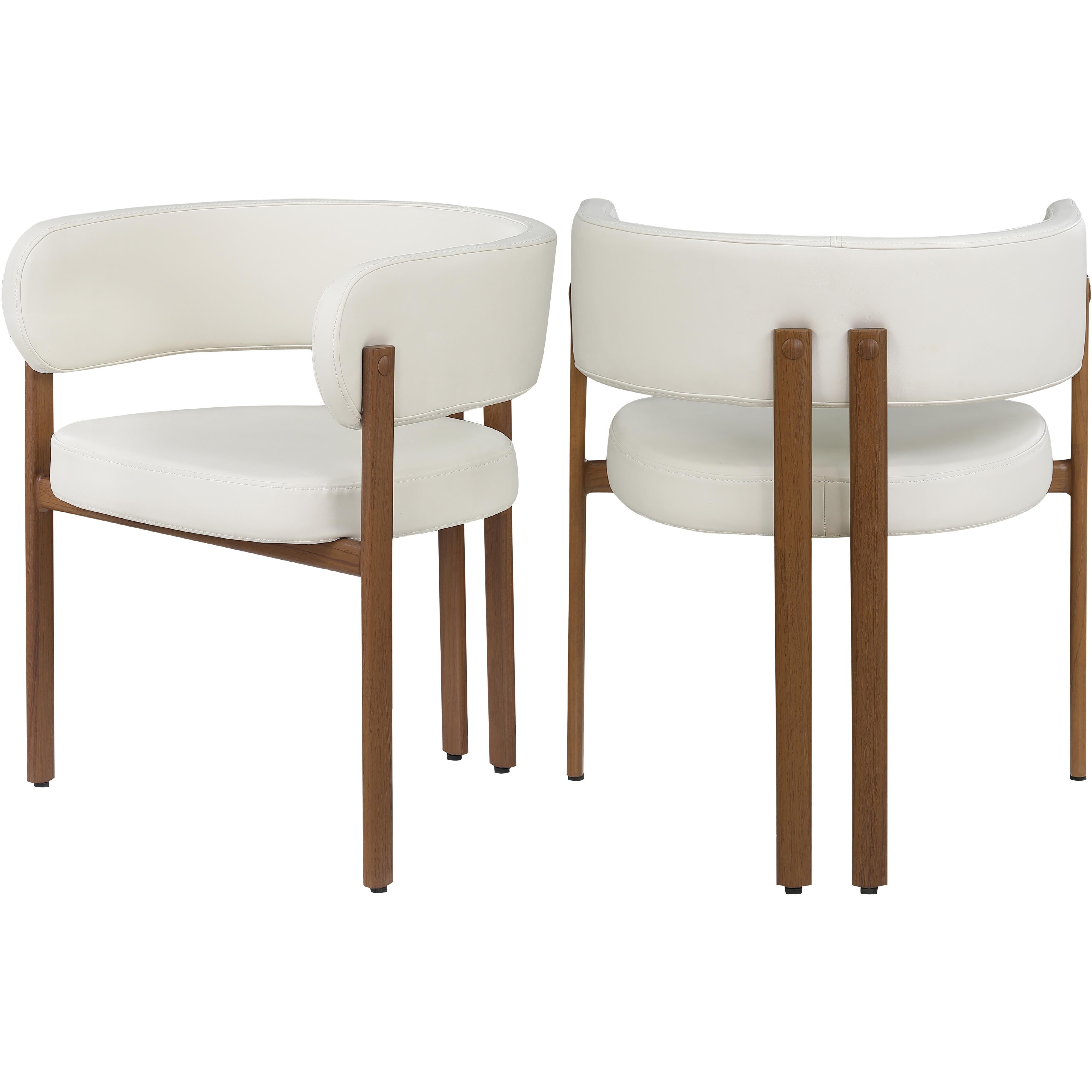 Meridian Gideon Cream Vegan Leather Dining Chair