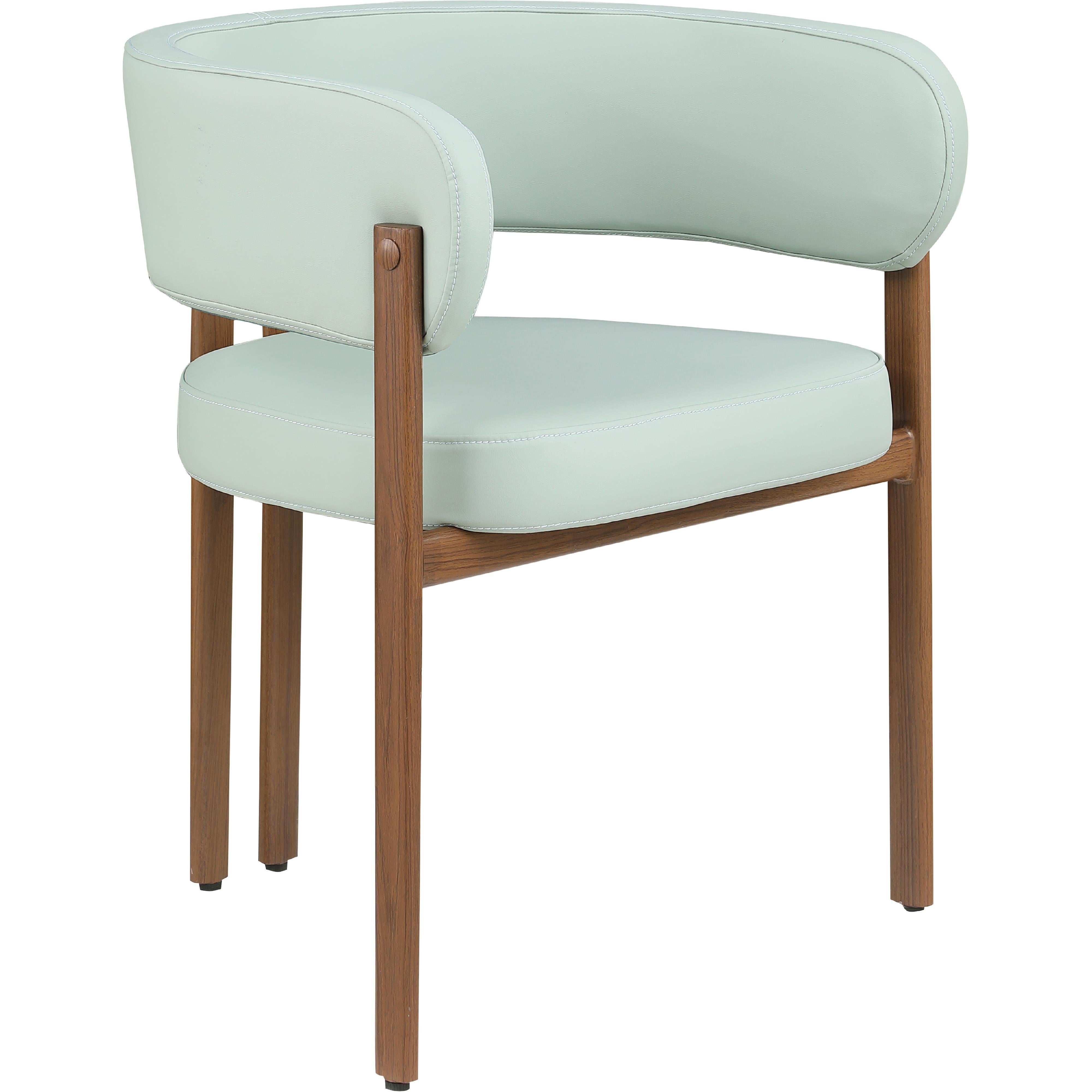 Meridian Gideon Mint Green Vegan Leather Dining Chair