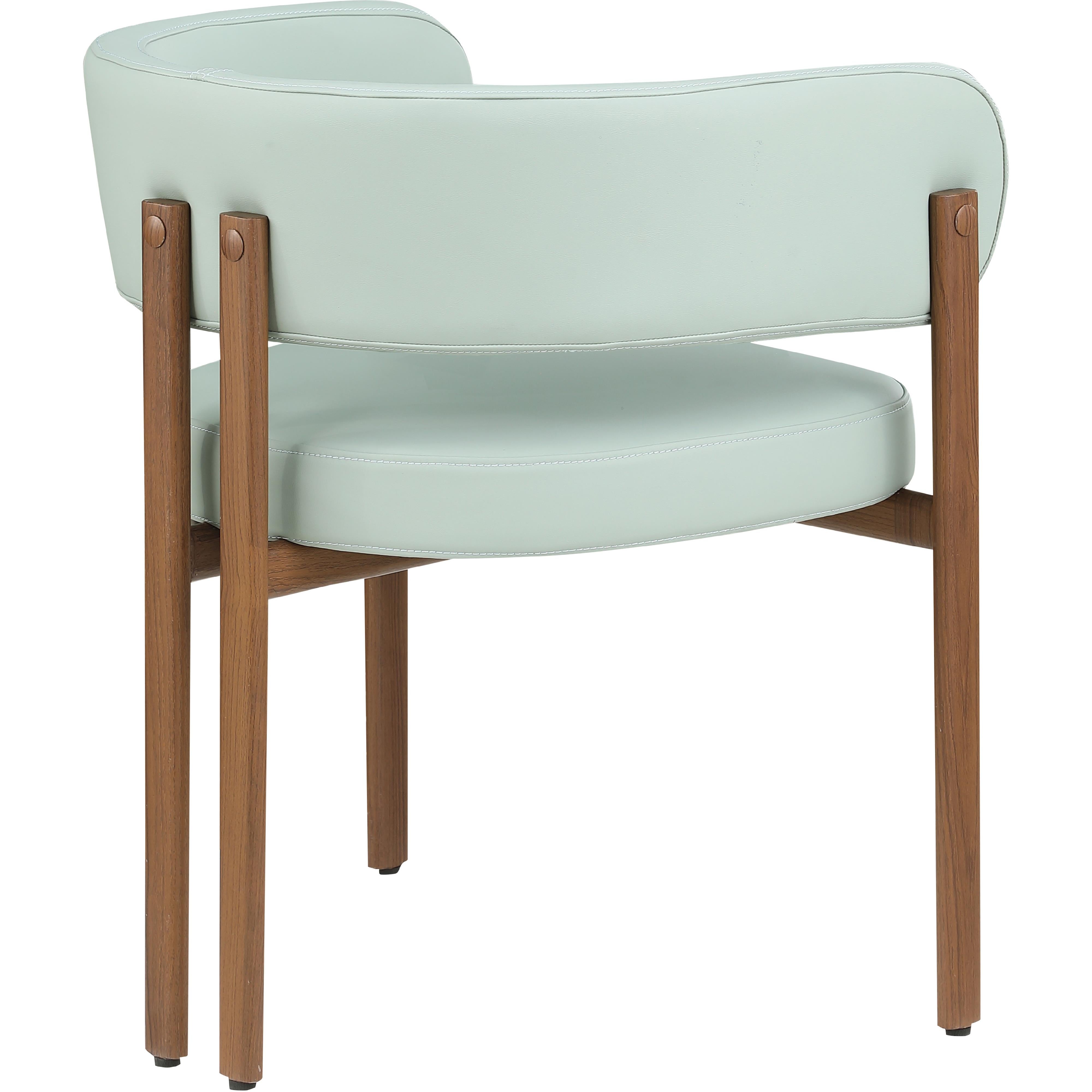 Meridian Gideon Mint Green Vegan Leather Dining Chair
